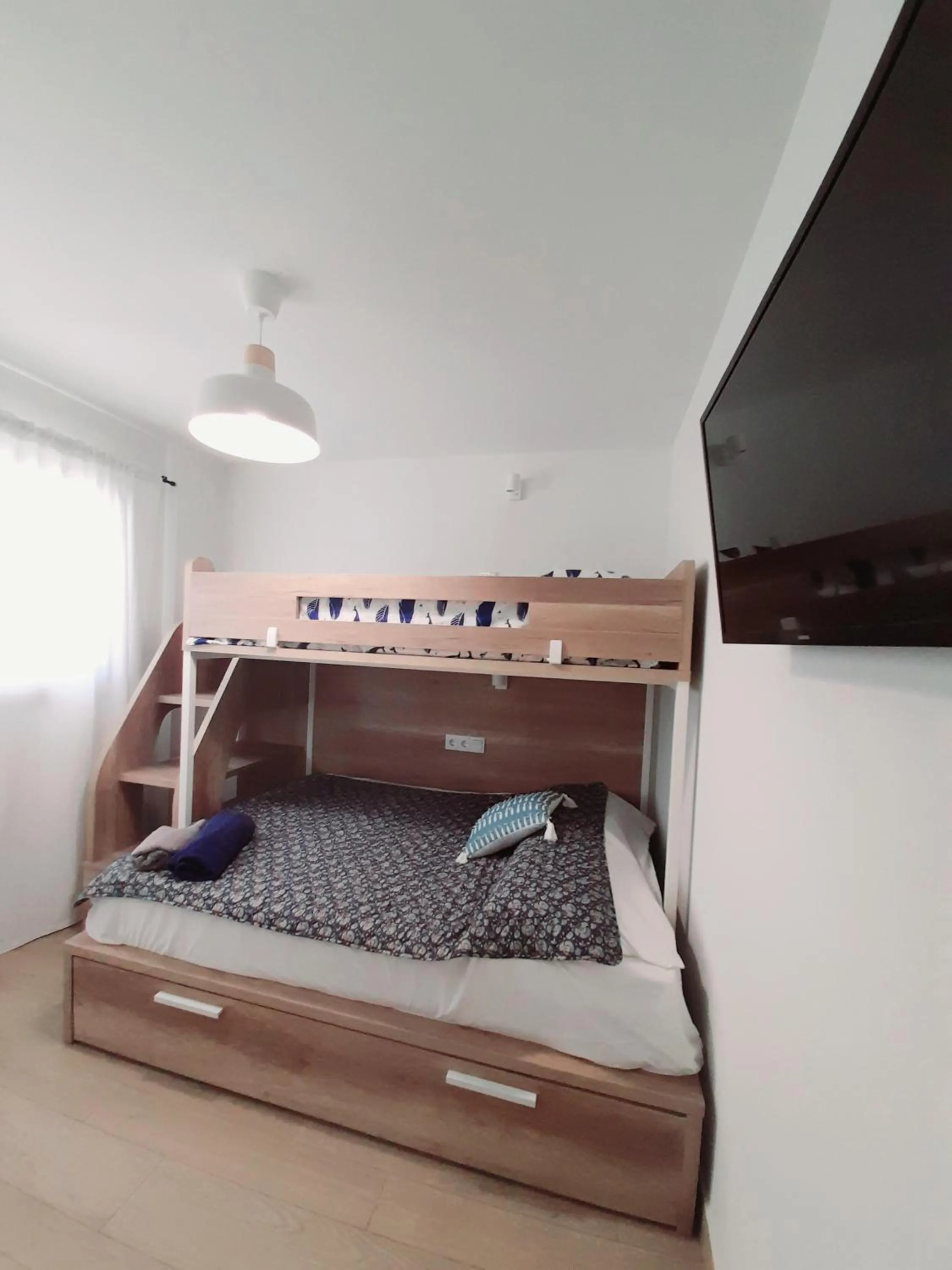 Bed in Gran piso en Puerto deportivo Marina Palamós IDEAL FAMILIAS