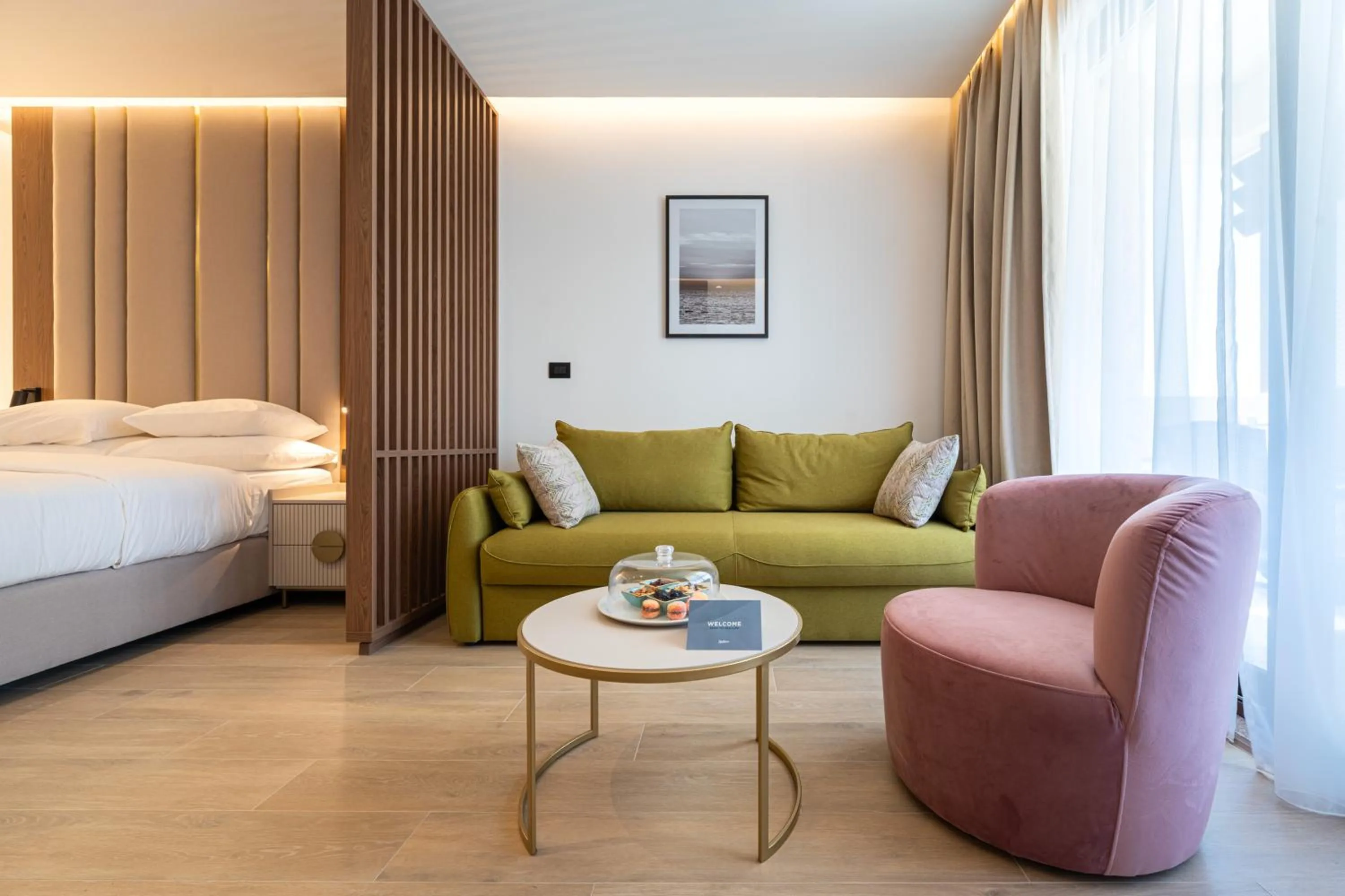 Seating area, Bed in Radisson Resort Ruza Vjetrova