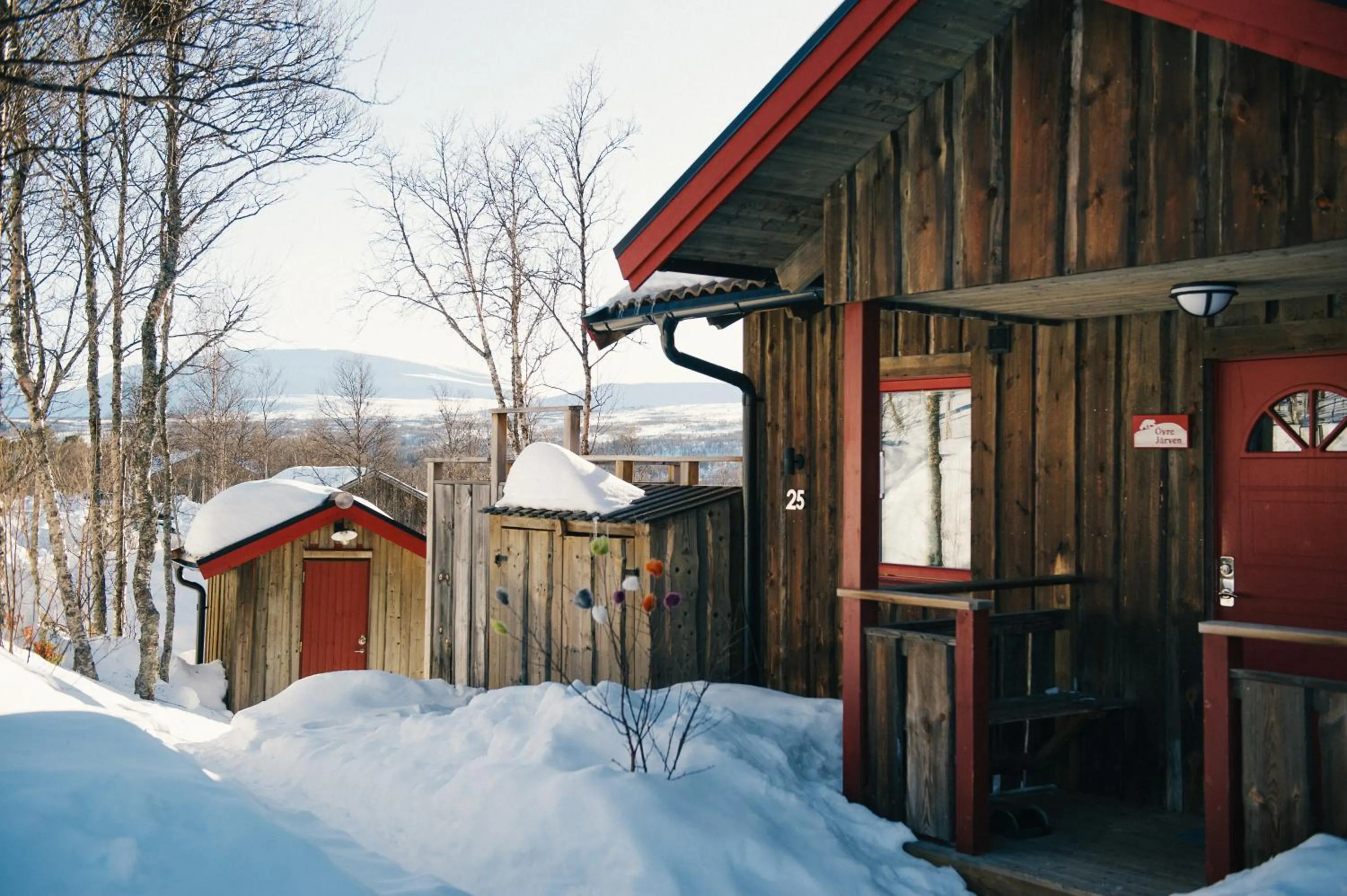 Natural landscape in Fjällfrid stugby