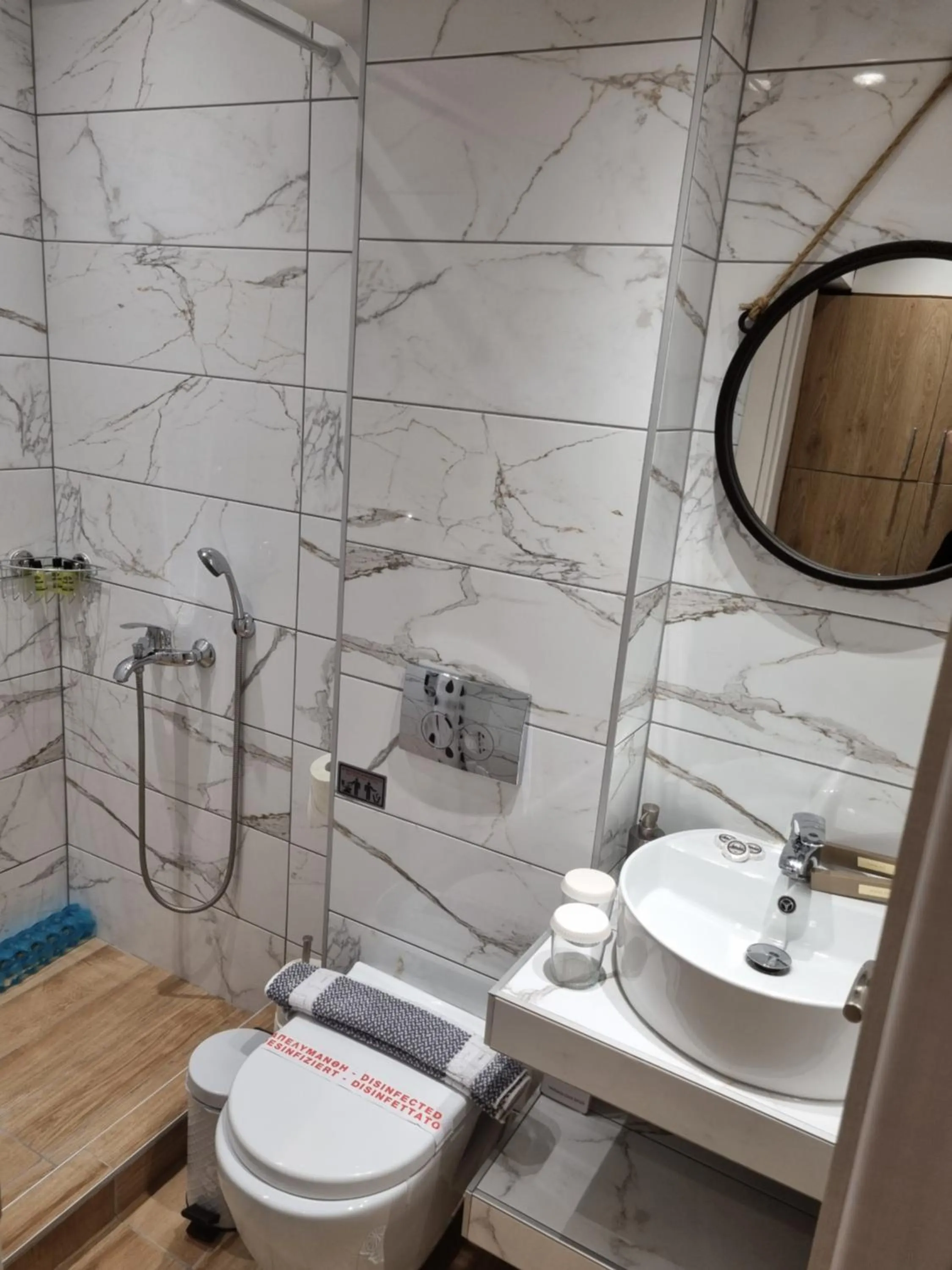 Shower in Xanthi Studio Apartments