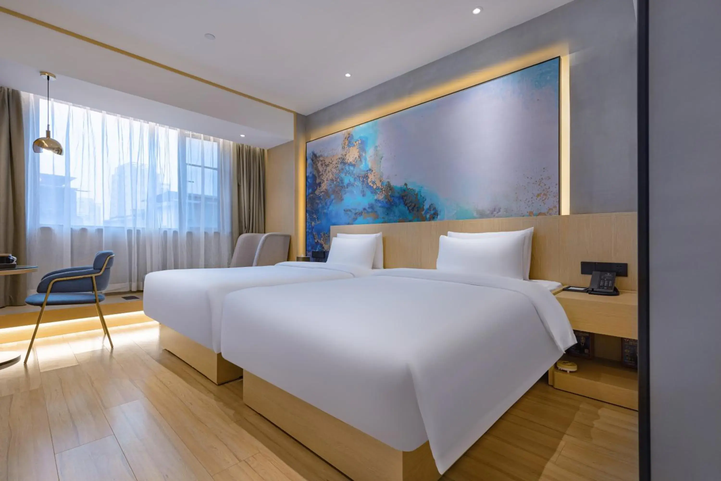 Deluxe Twin Room in Tuke China Hotel -Wenzhou South Bus Terminal Deluxe Twin Room in Tuke China Hotel -Wenzhou South Bus Terminal