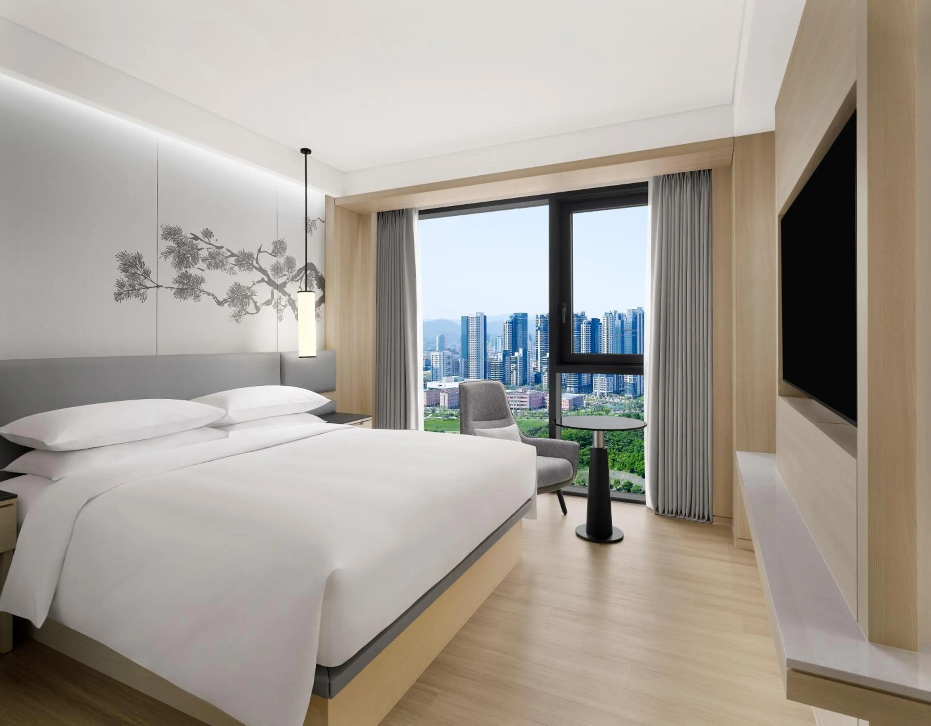 Bedroom, Bed in Courtyard by Marriott Sejong