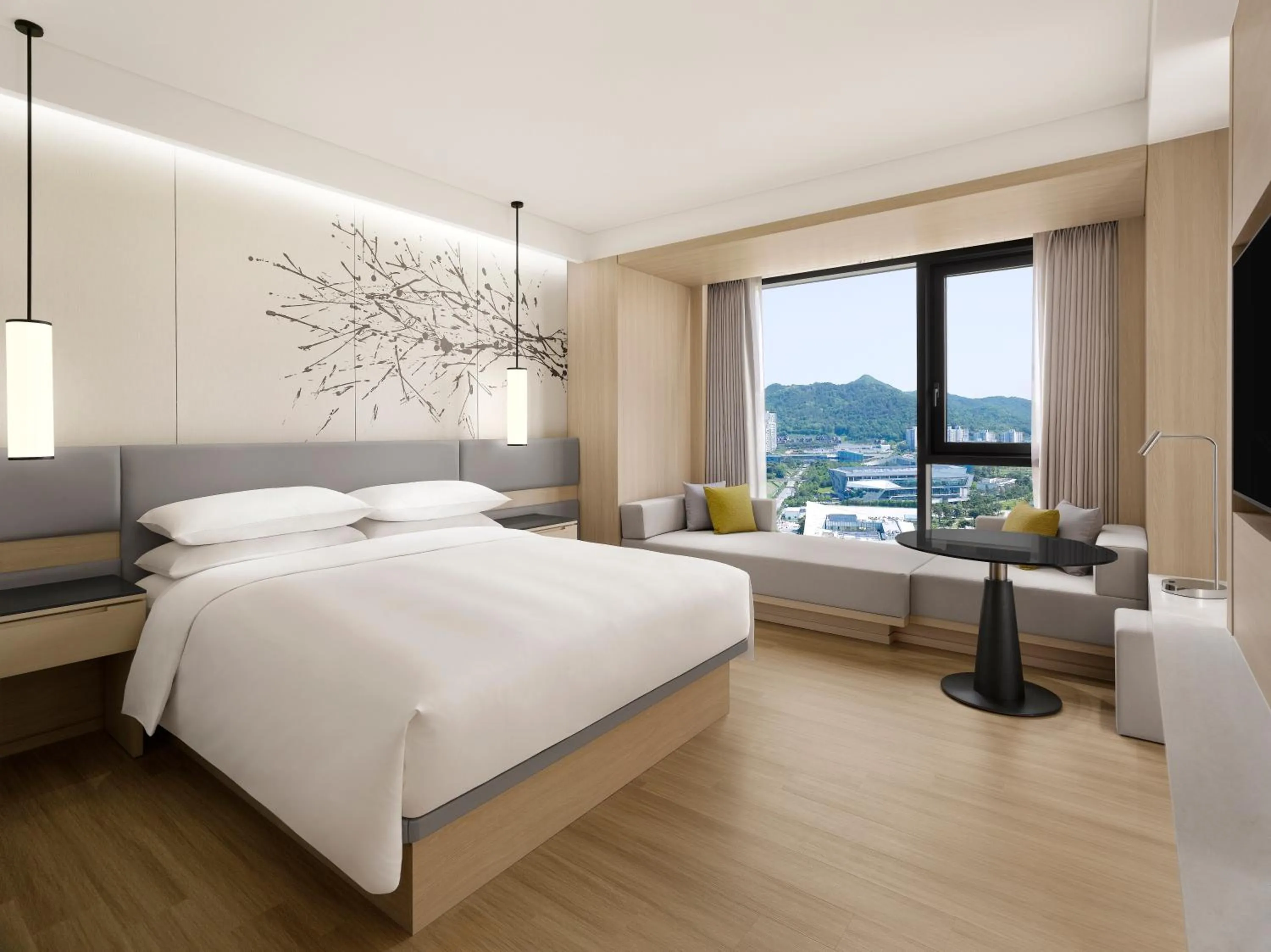 Bedroom, Bed in Courtyard by Marriott Sejong