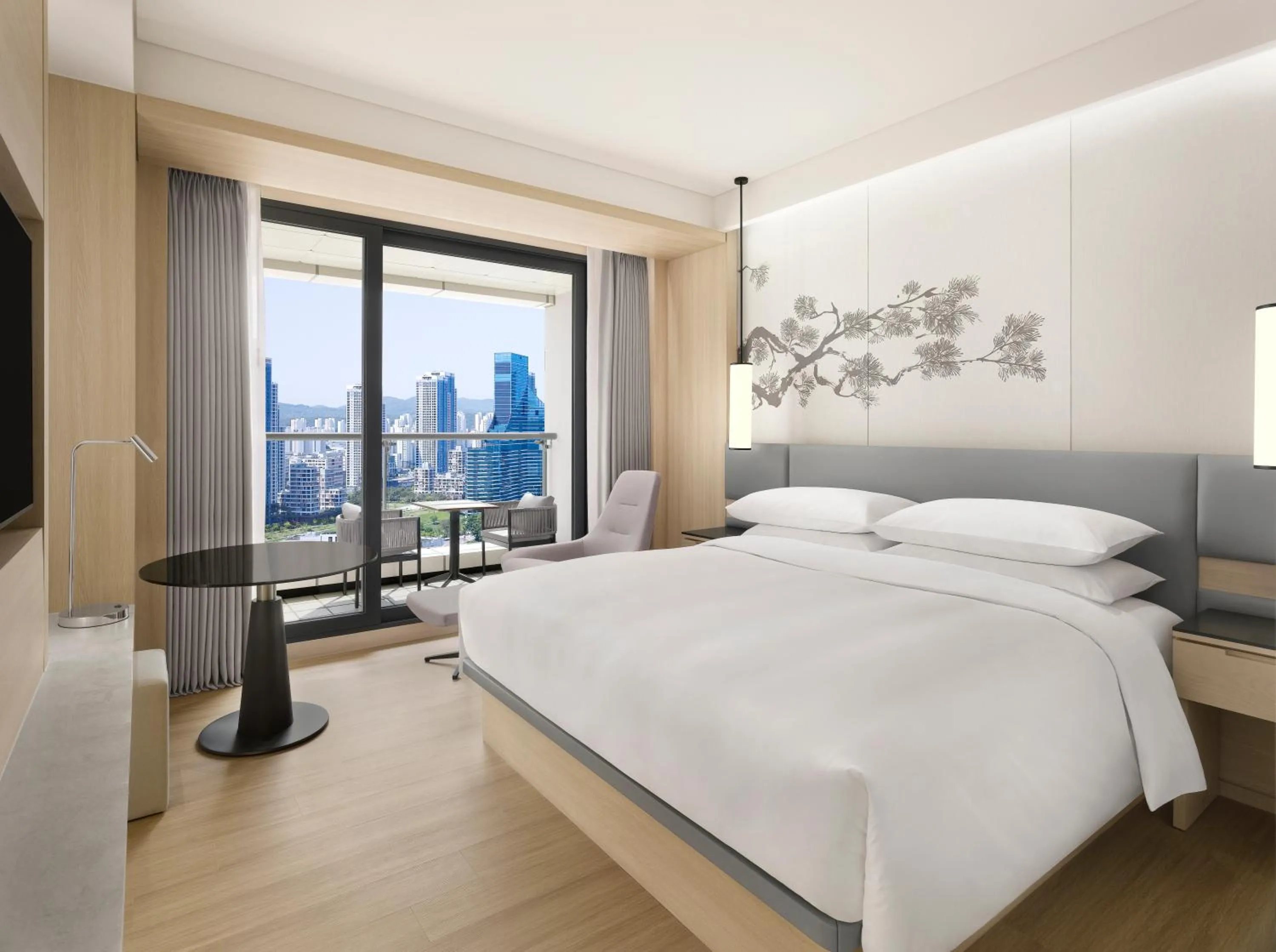 Bedroom, Bed in Courtyard by Marriott Sejong