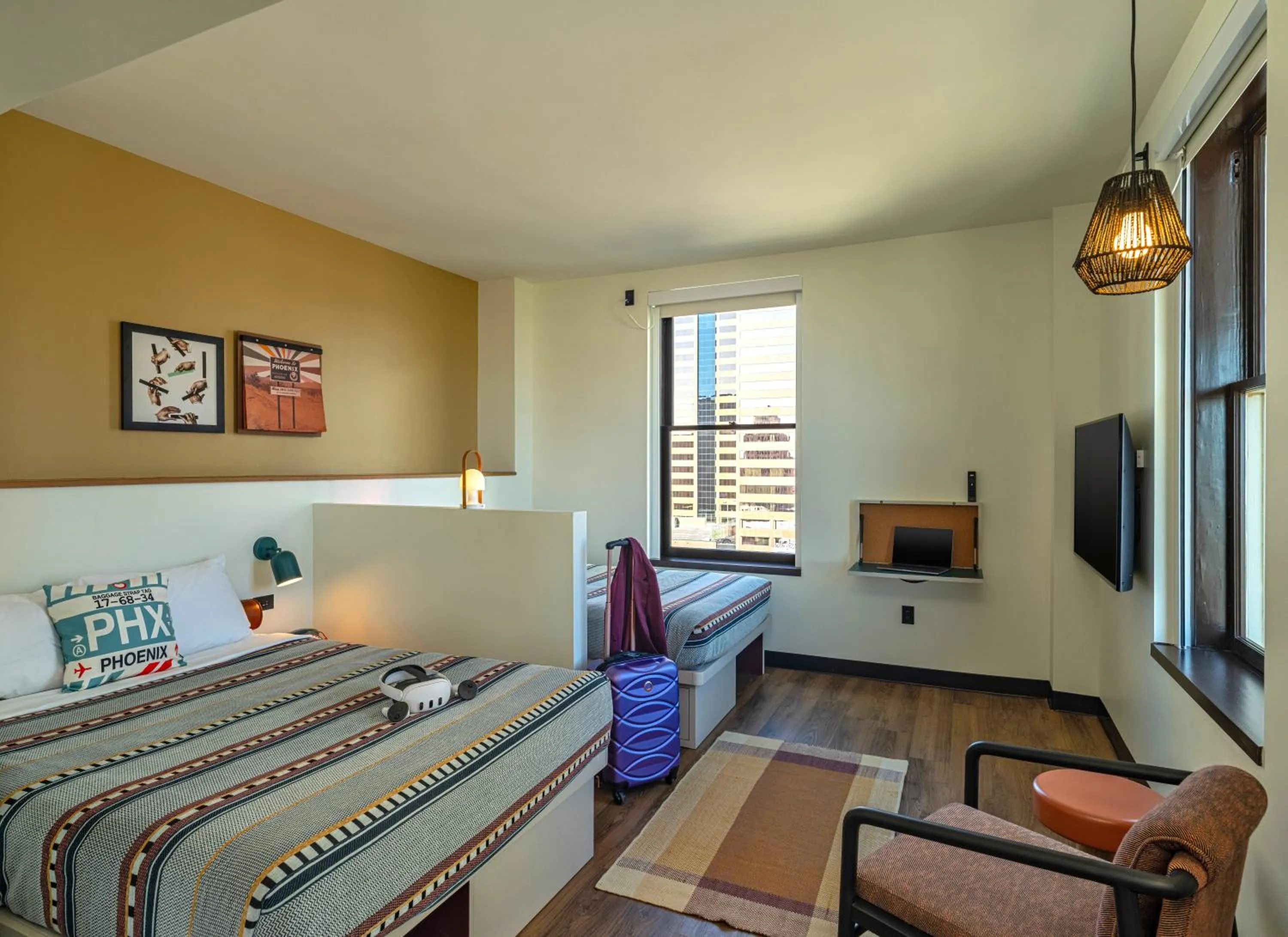 Bed in Moxy Phoenix Downtown