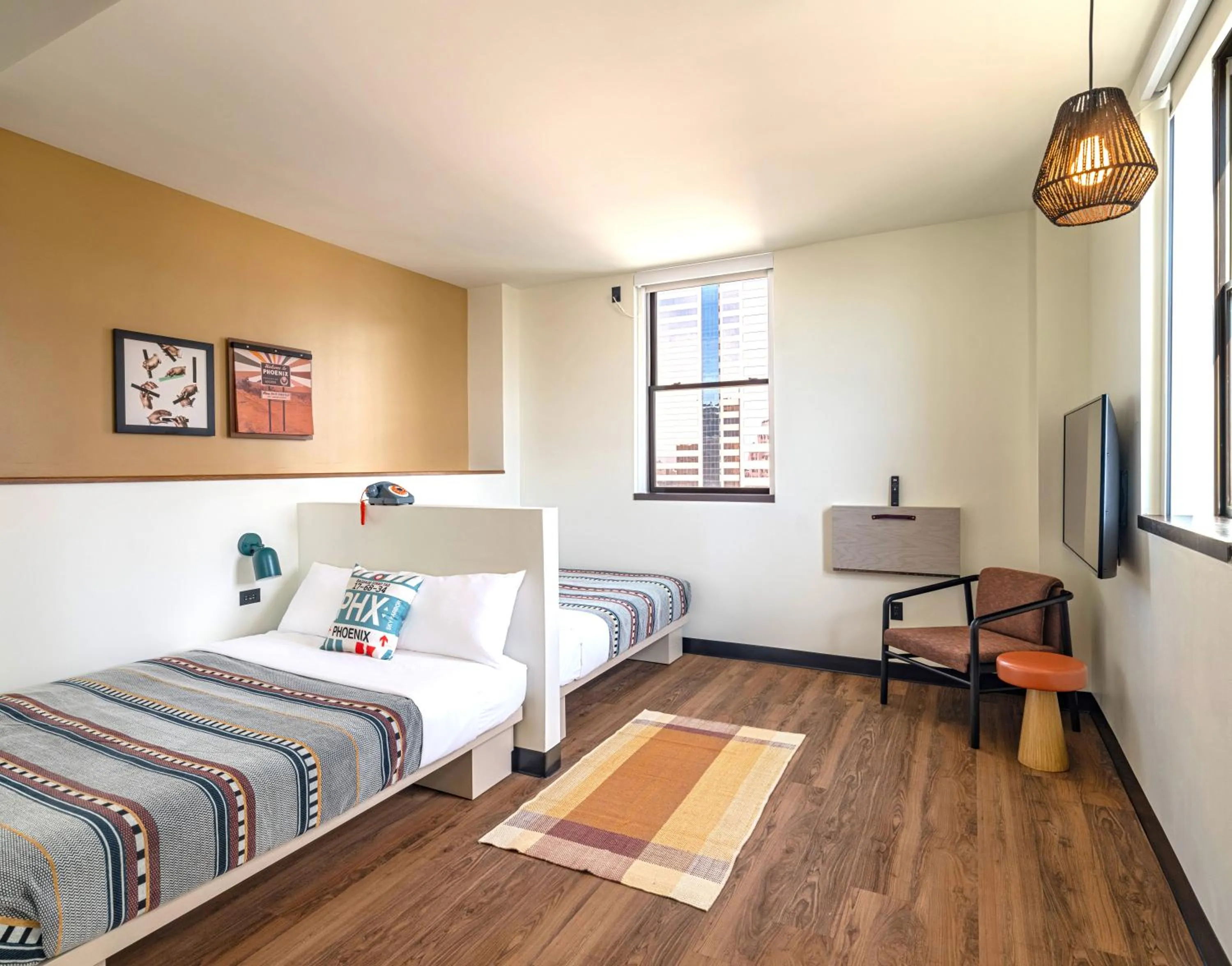 Bed in Moxy Phoenix Downtown