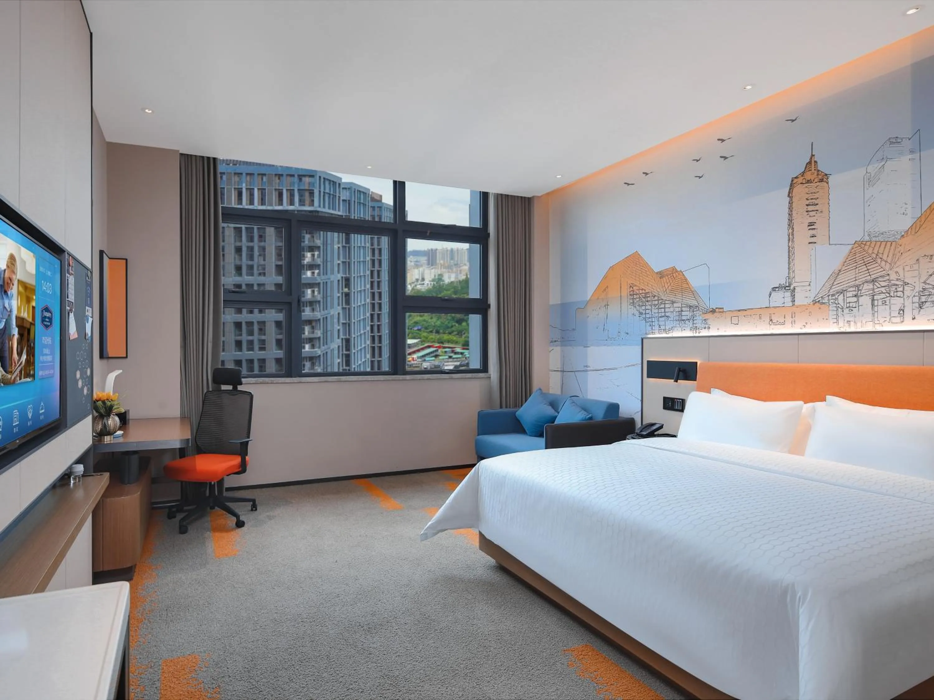 Bed in Hampton by Hilton Shenzhen Yuanshan