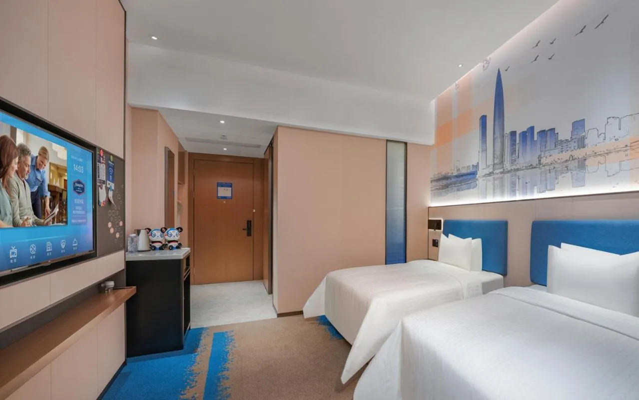 Bed in Hampton by Hilton Shenzhen Yuanshan