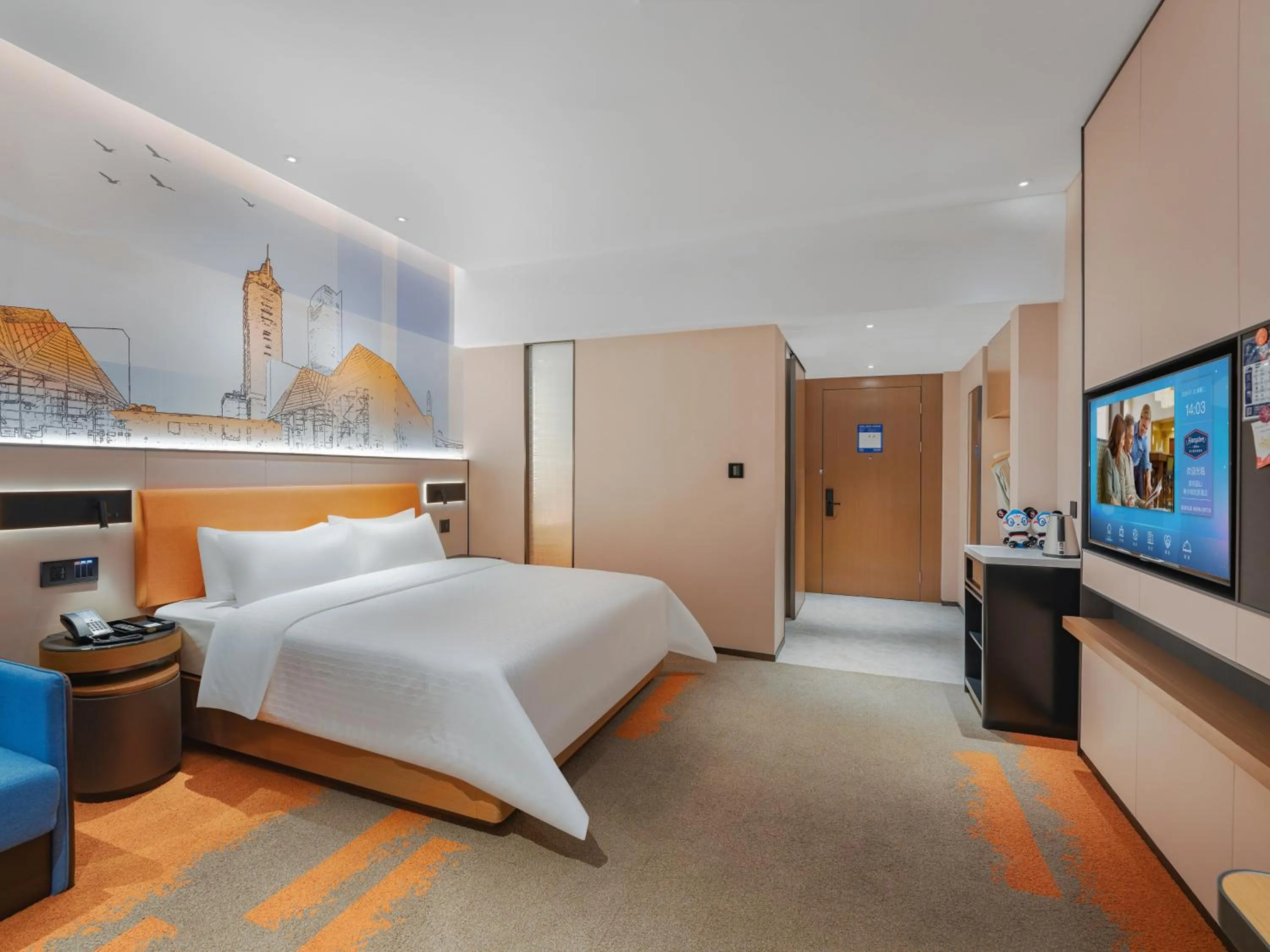 Bed in Hampton by Hilton Shenzhen Yuanshan