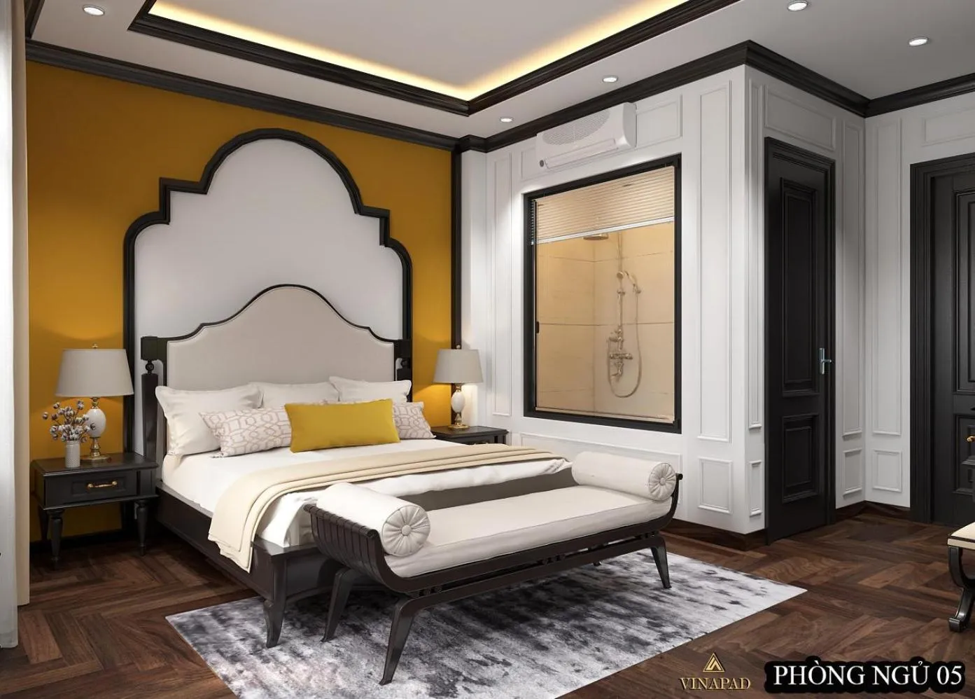 Bed in Moma Paris Hotel Ninh Bình