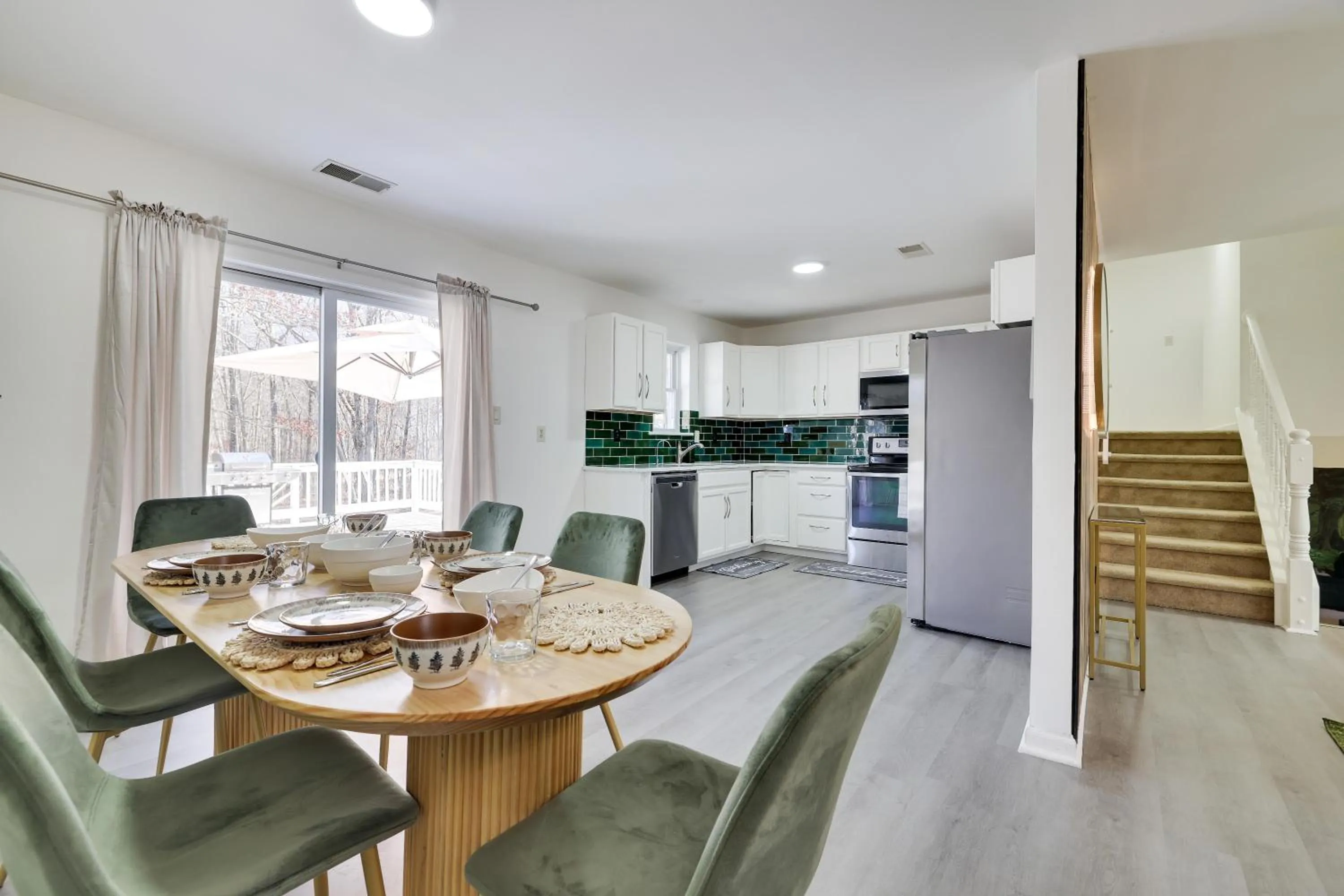 Kitchen or kitchenette in Stunning Poconos Villa- Hot Tub, Pool, Game Room, BBQ & more