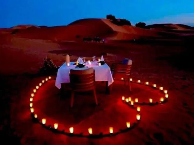Dining area in Merzouga heart camp