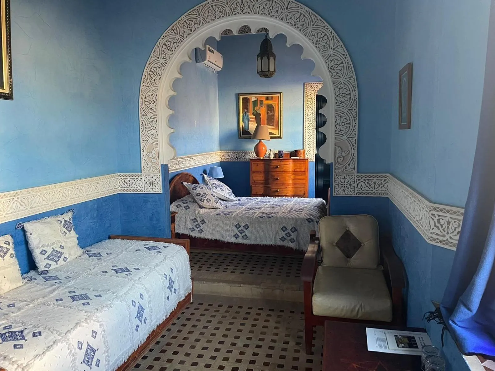 Bed in Riad Fes Baraka & SPA