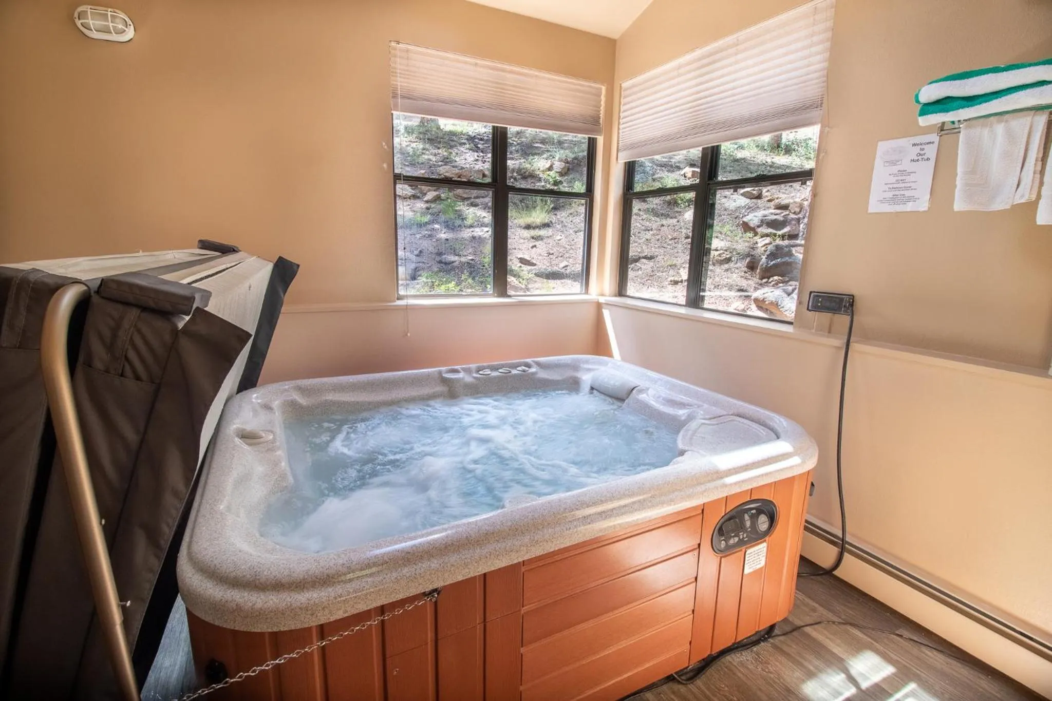 Hot Tub in Castle Mountain Lodge