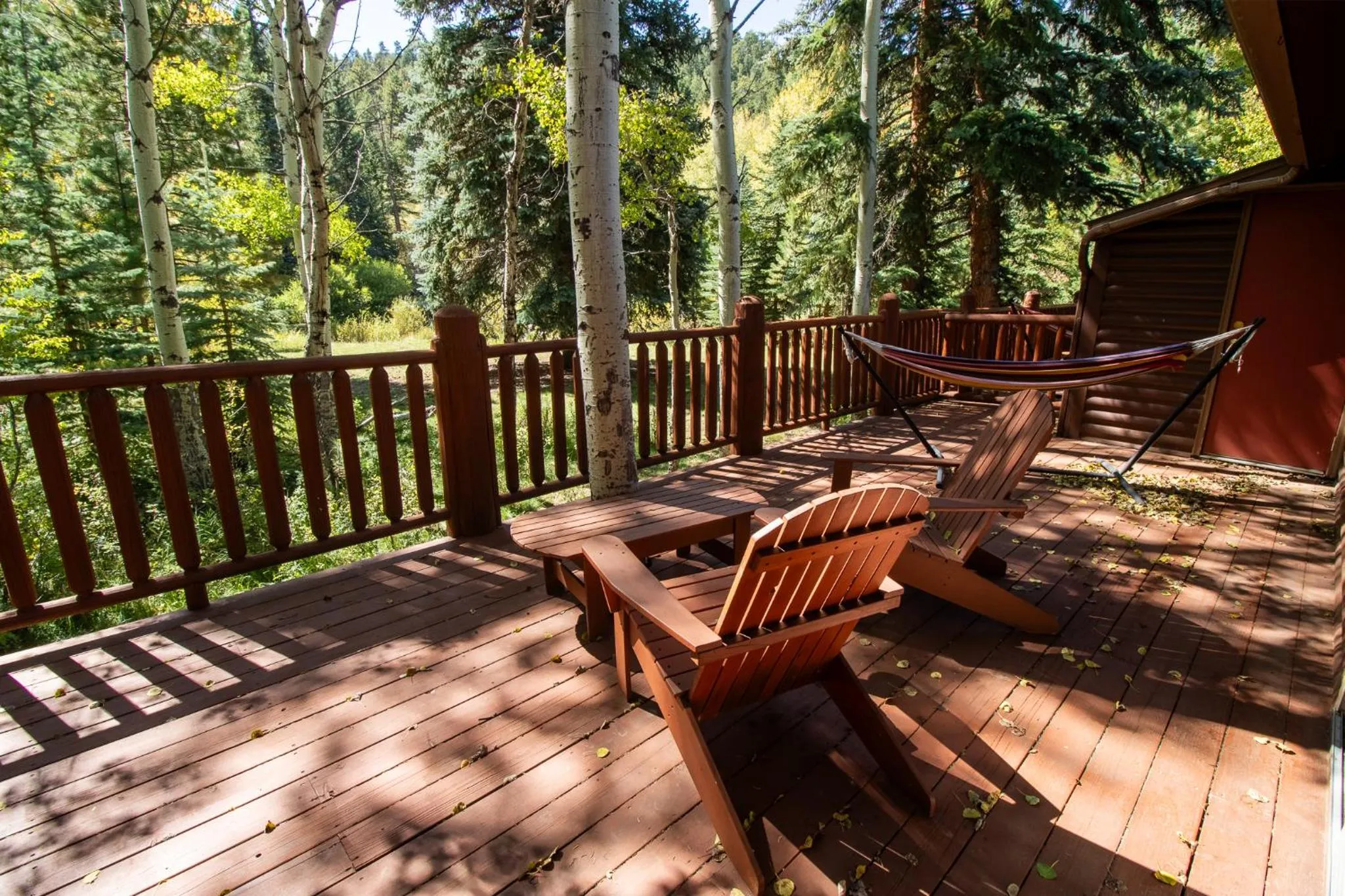 Patio in Castle Mountain Lodge