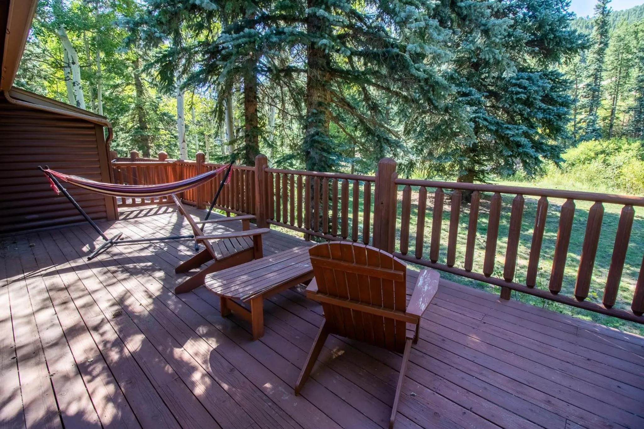 Patio in Castle Mountain Lodge