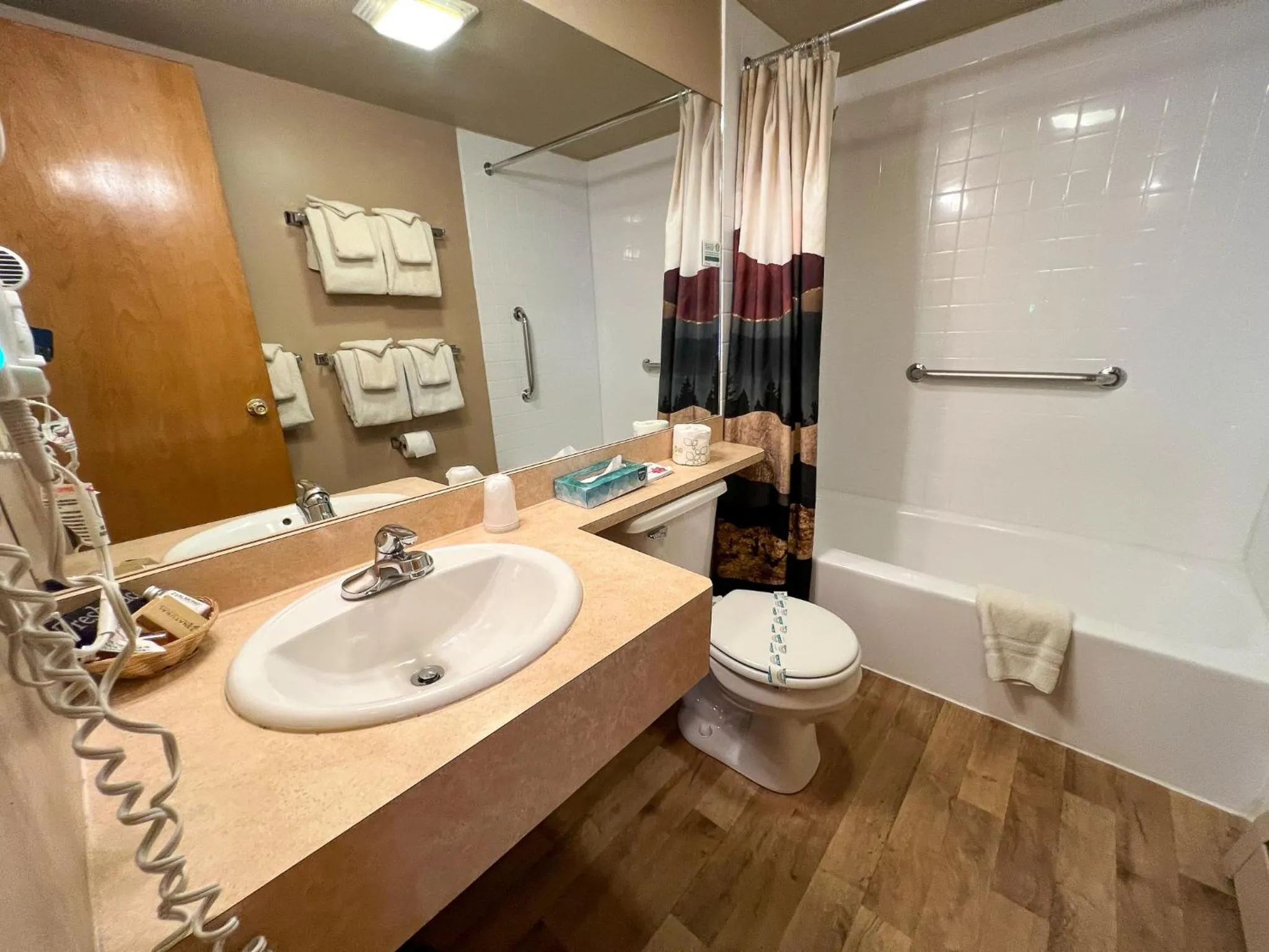 Bathroom in Castle Mountain Lodge