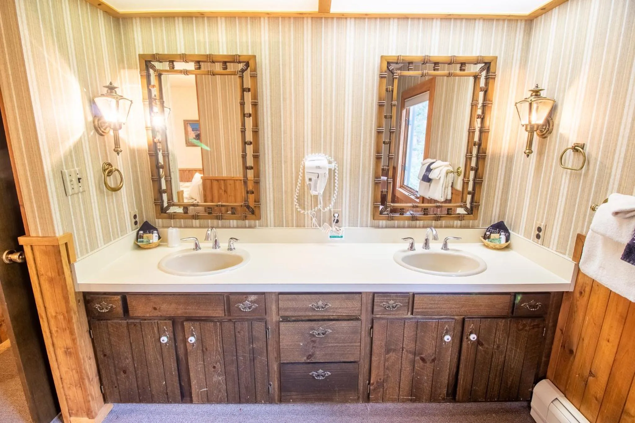 Bathroom in Castle Mountain Lodge