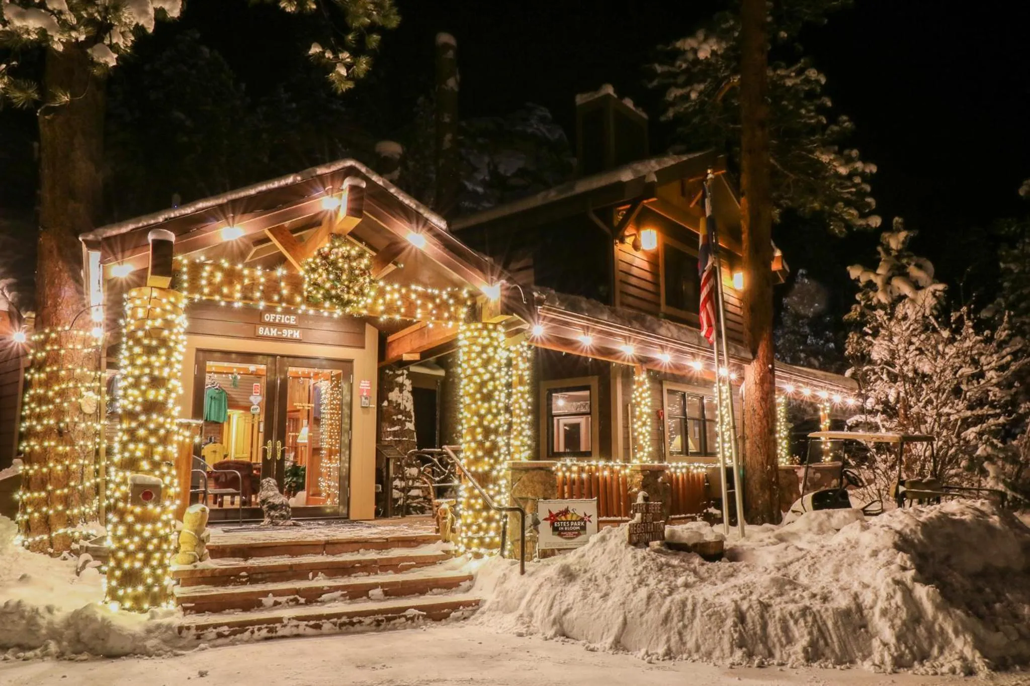 Property building in Castle Mountain Lodge