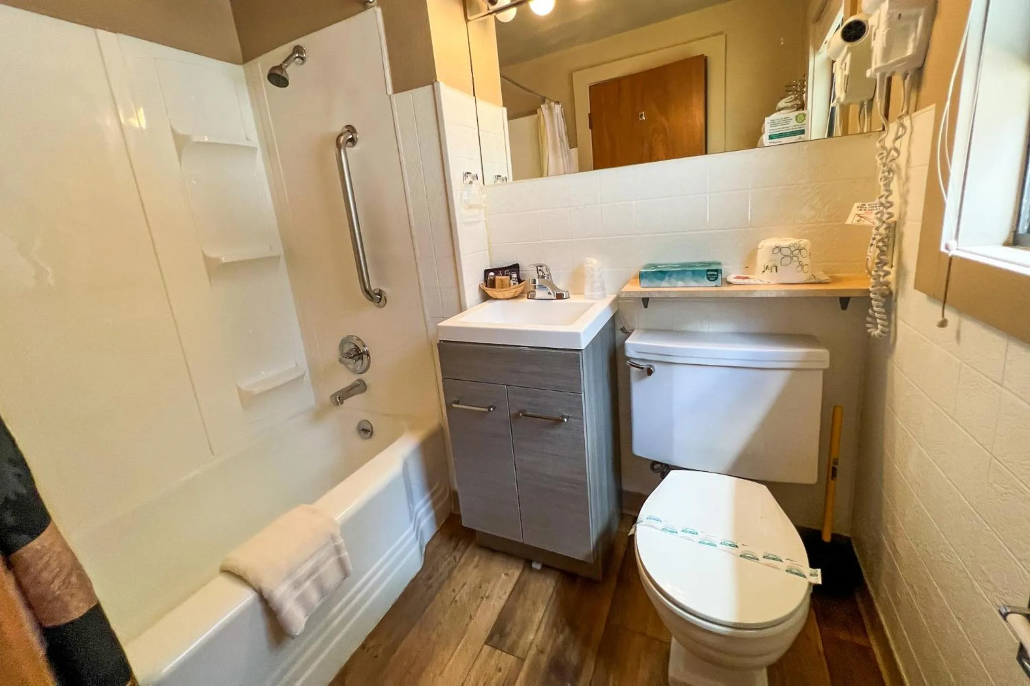 Bathroom in Castle Mountain Lodge