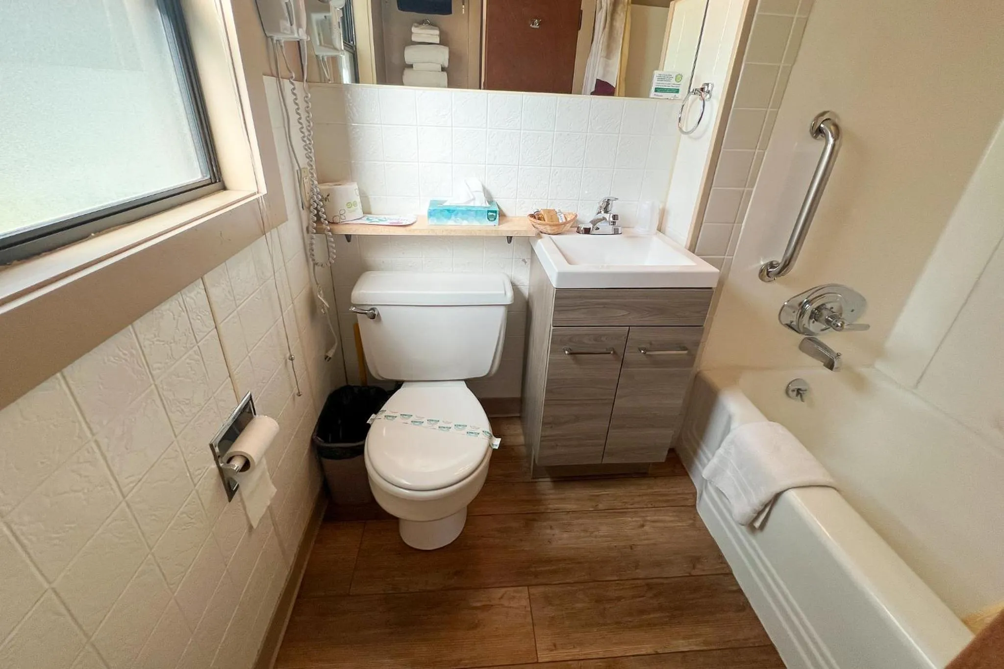 Bathroom in Castle Mountain Lodge