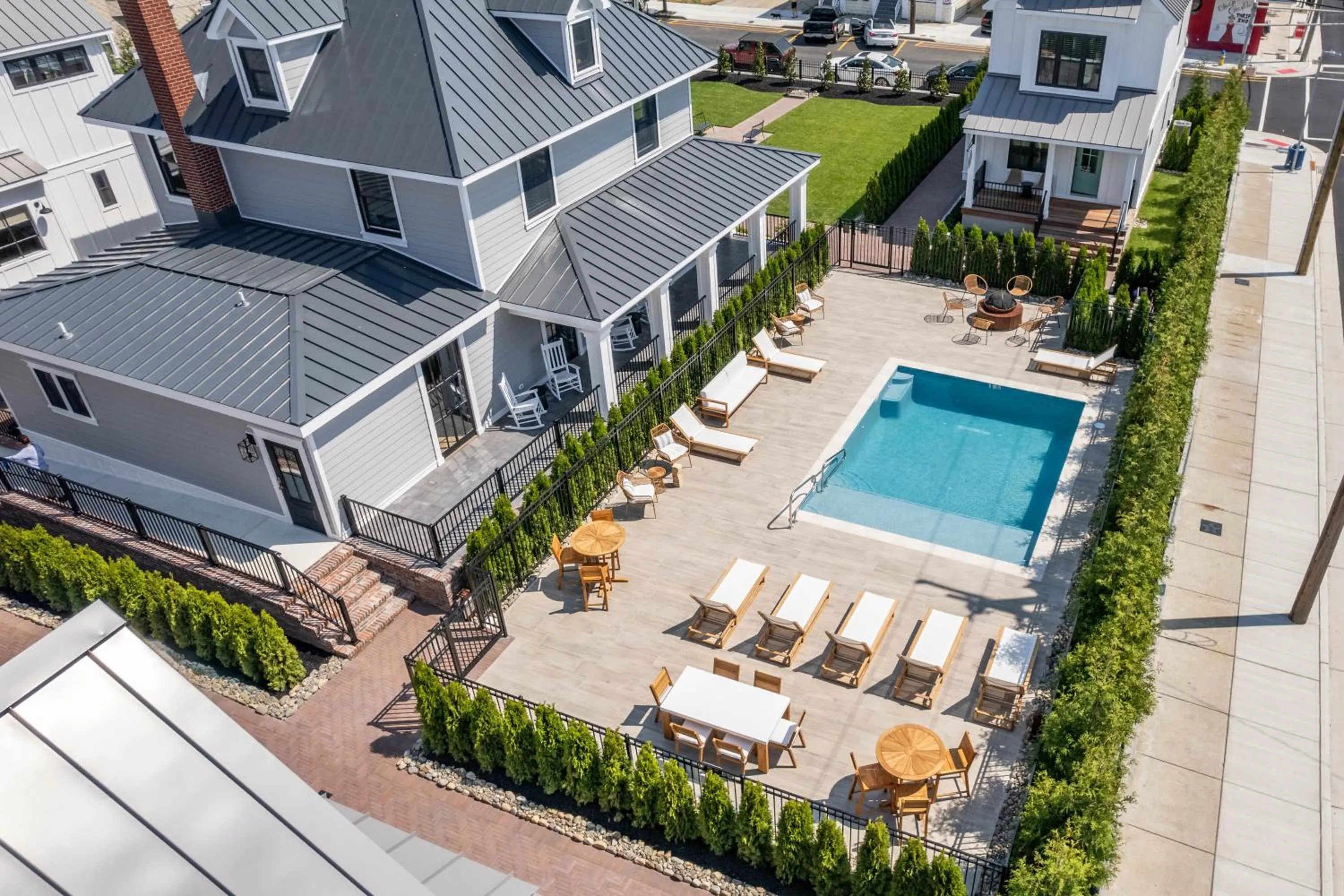 Pool view in The Hen Houses