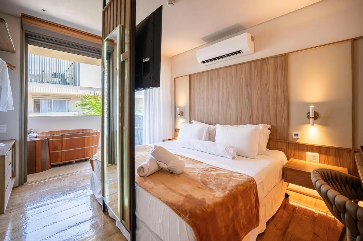 Bed in Duke Beach Hotel Maresias