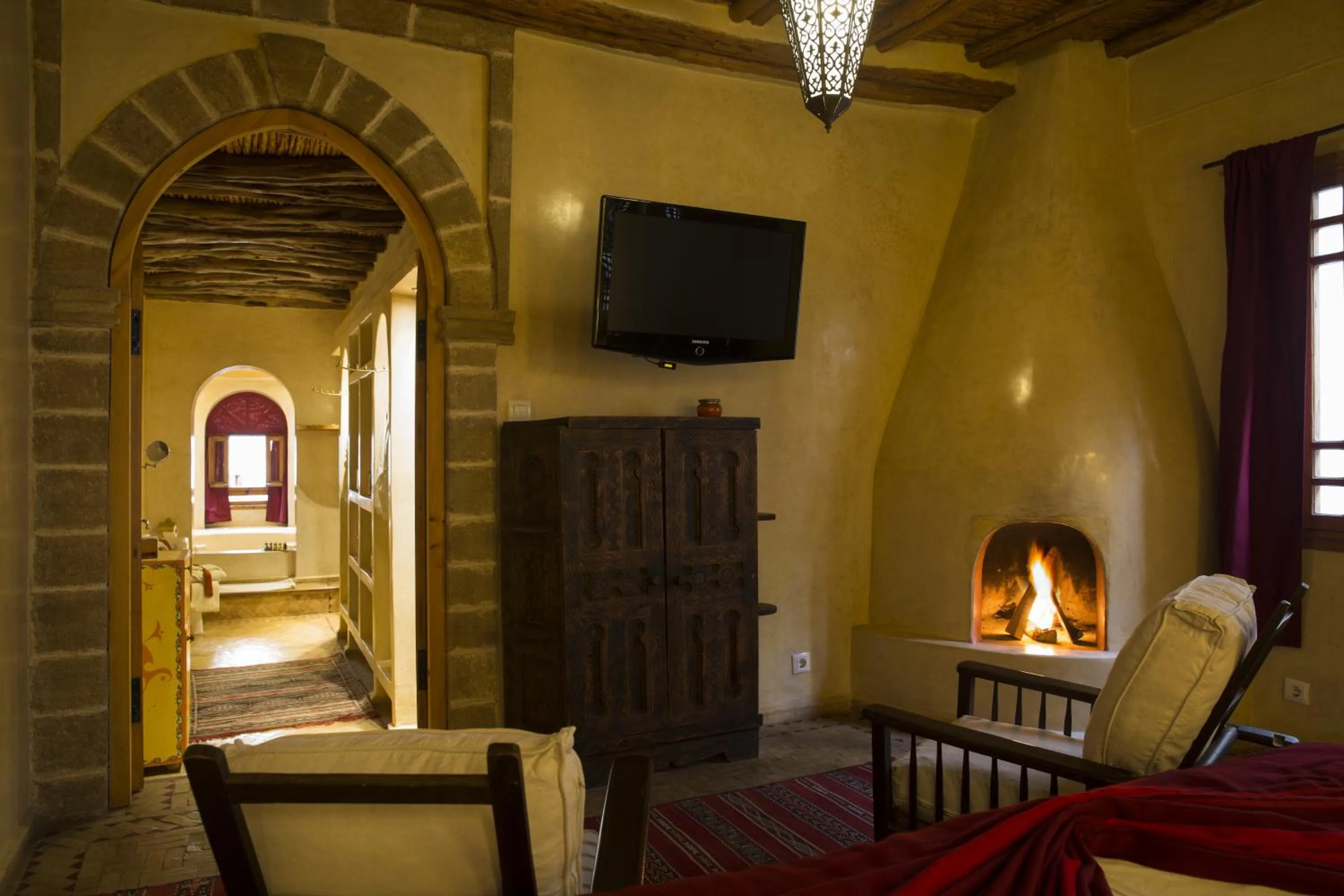 Shower, Bed in Riad Chbanate