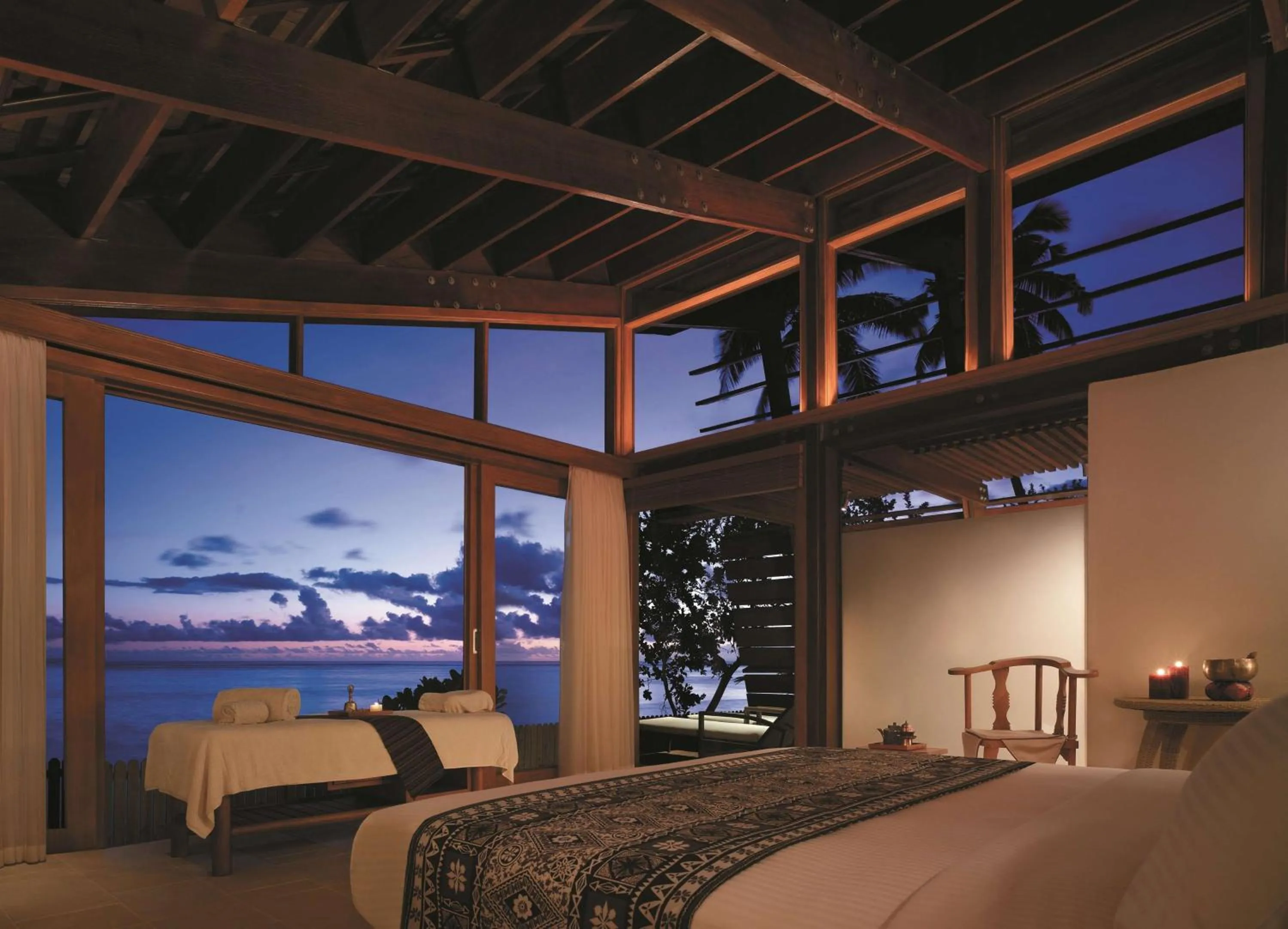 Spa and wellness centre/facilities, Bed in Shangri-La Yanuca Island, Fiji