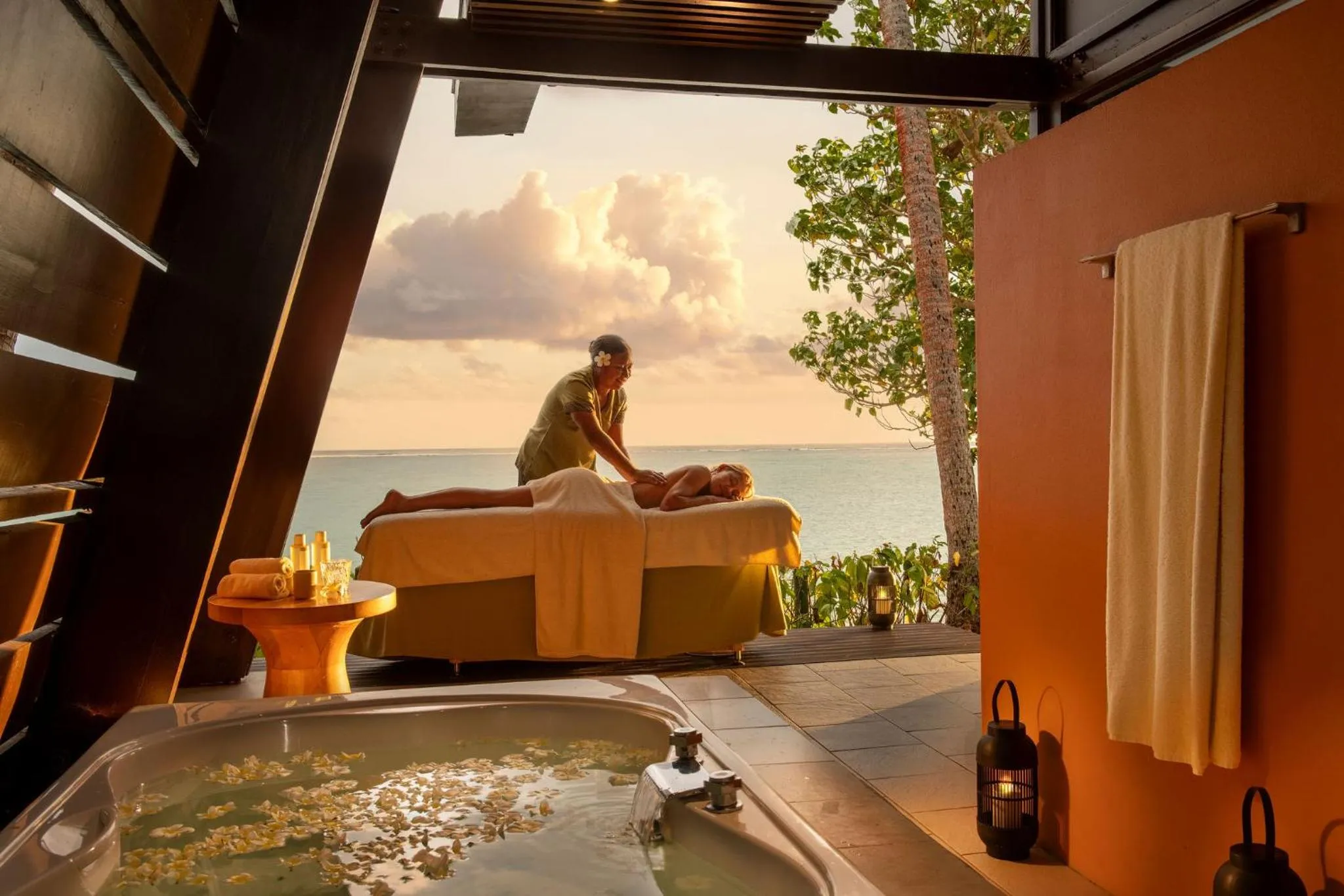 Patio in Shangri-La Yanuca Island, Fiji