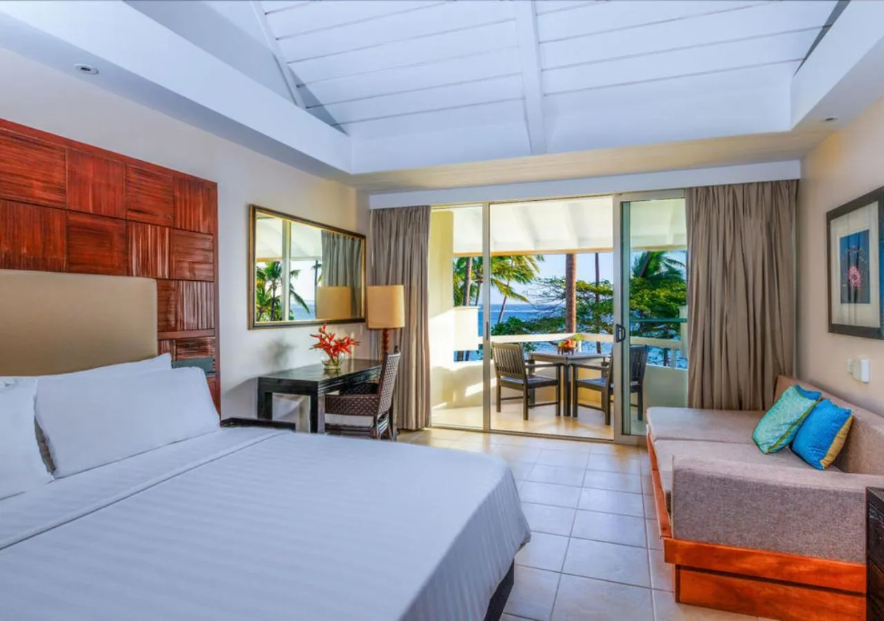 View (from property/room), Bed in Shangri-La Yanuca Island, Fiji