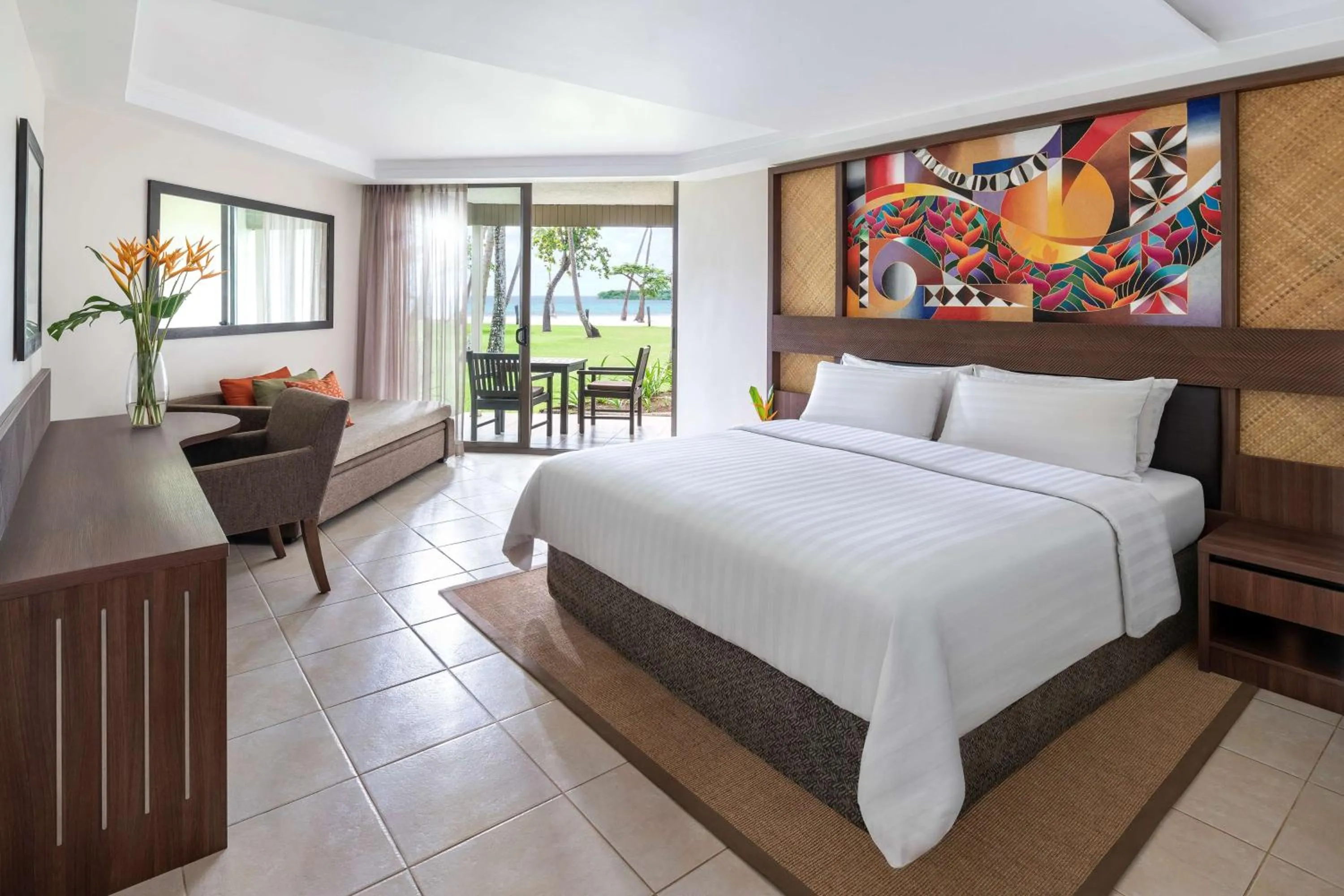 Photo of the whole room, Bed in Shangri-La Yanuca Island, Fiji