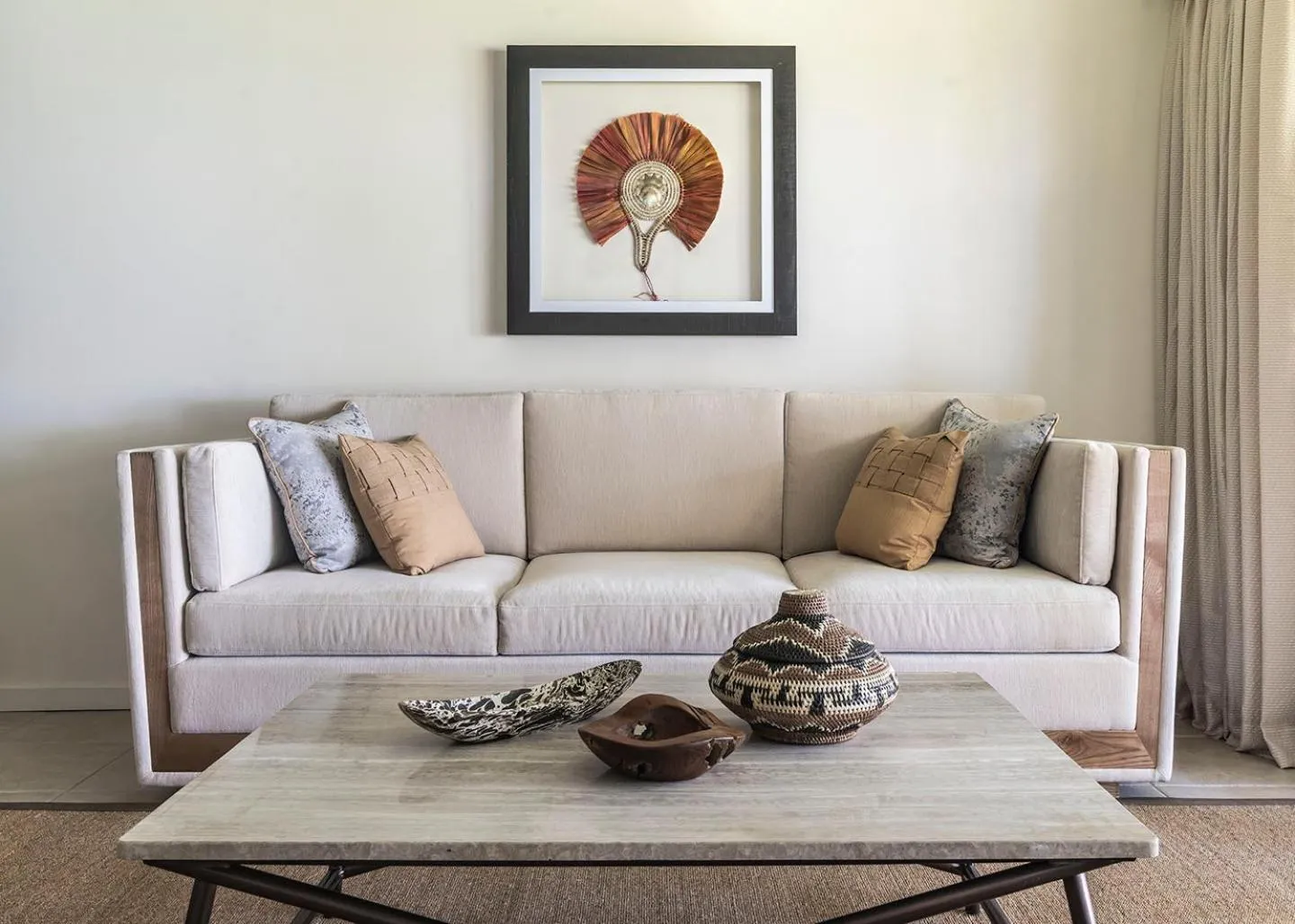 Seating area in Shangri-La Yanuca Island, Fiji