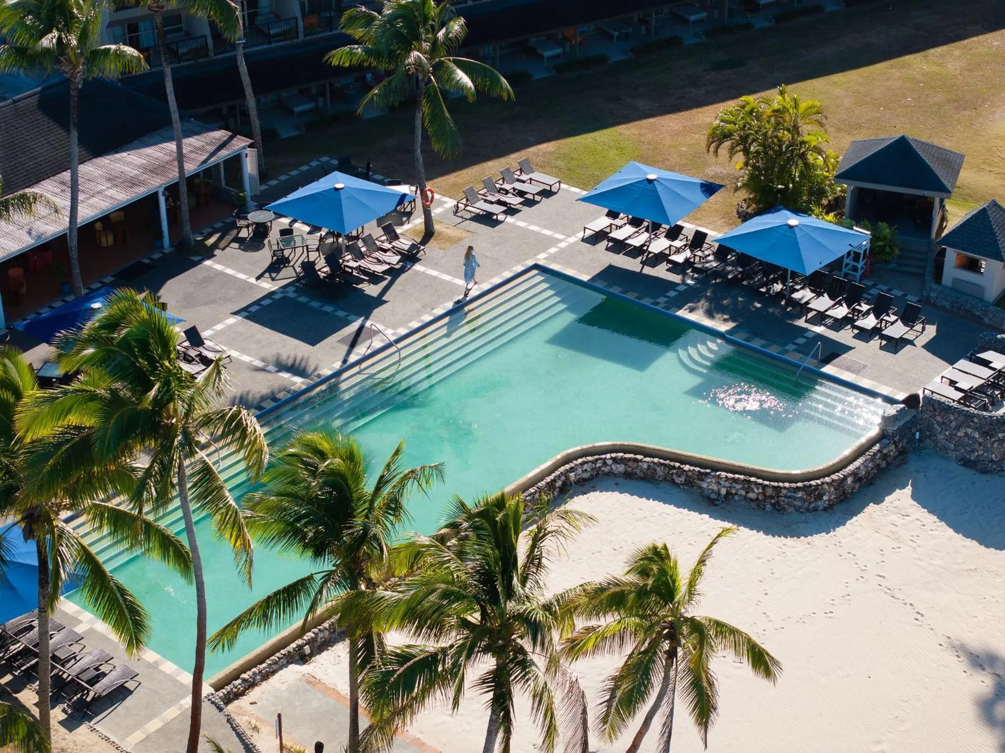 Pool view in Shangri-La Yanuca Island, Fiji