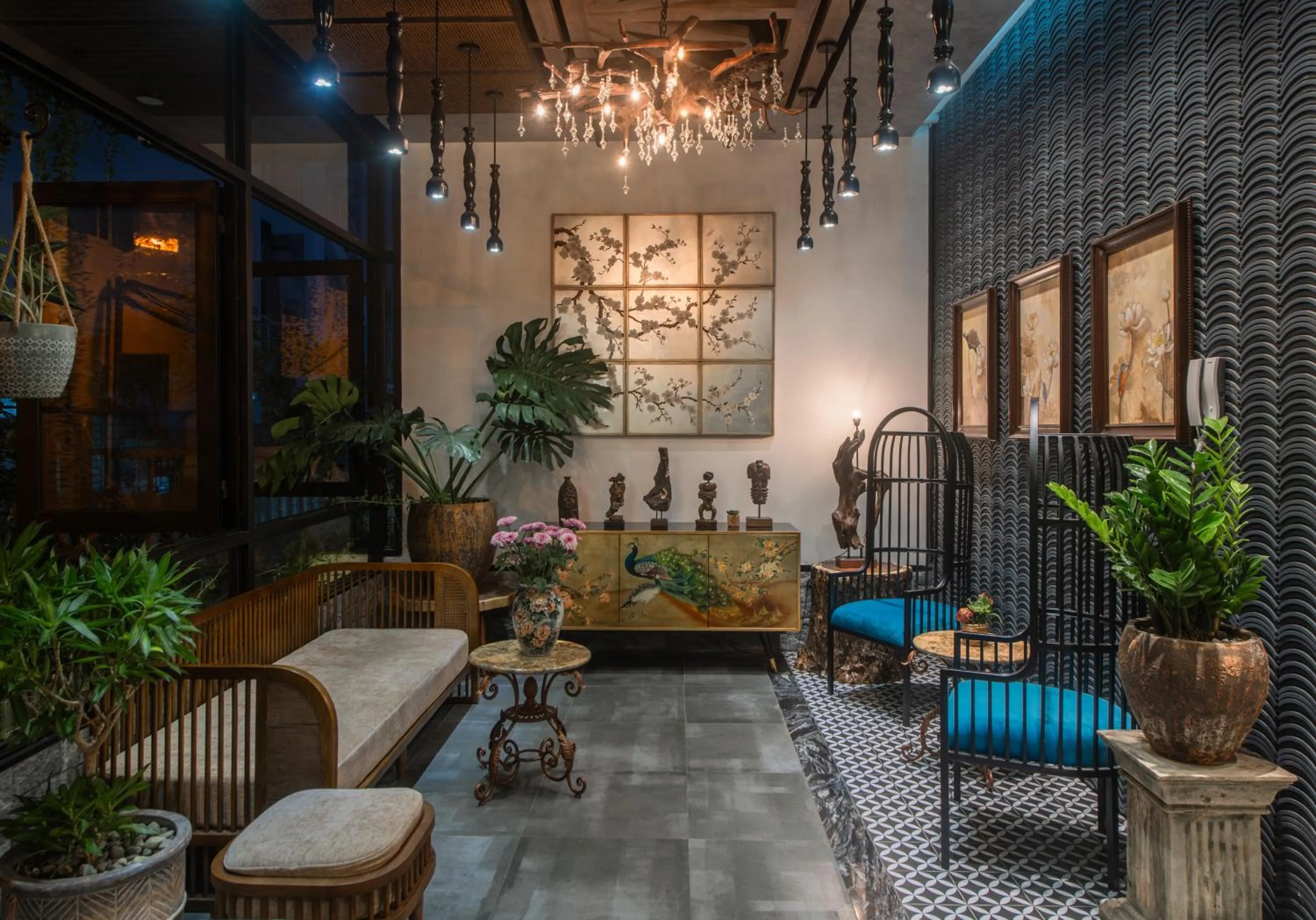 Seating area in Aaron Boutique Hotel