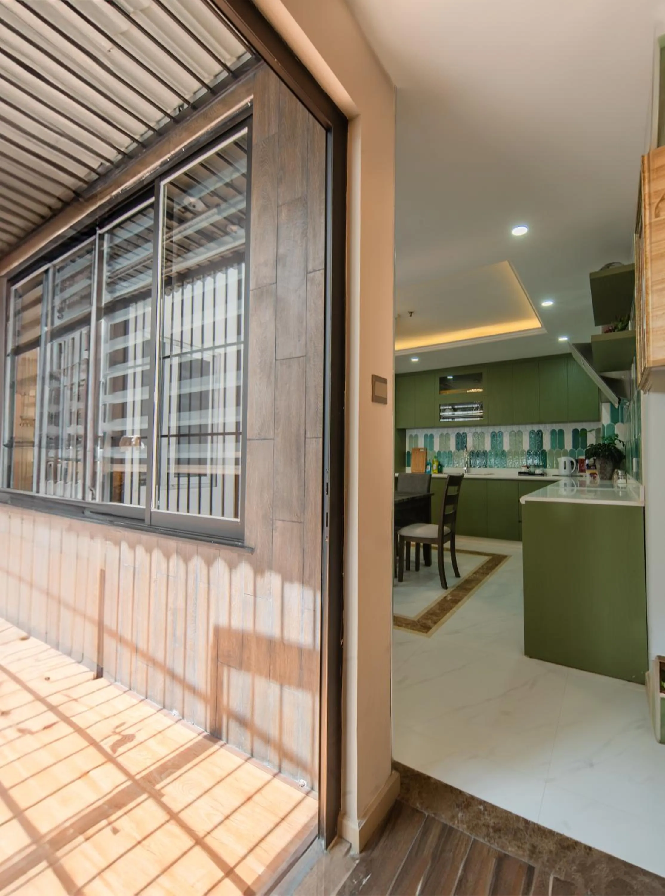 Kitchen or kitchenette in Aaron Boutique Hotel