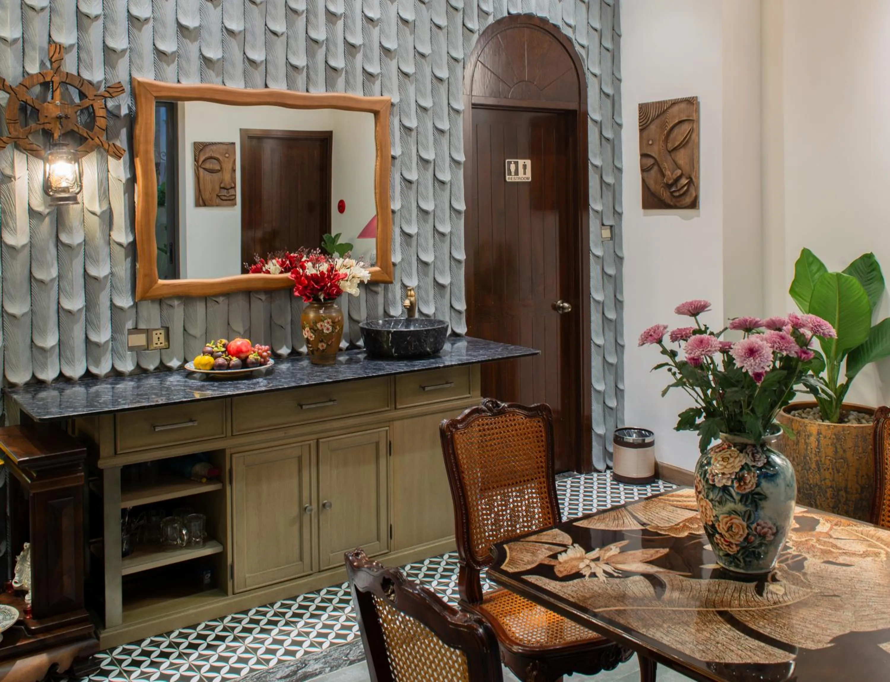 Kitchen or kitchenette in Aaron Boutique Hotel