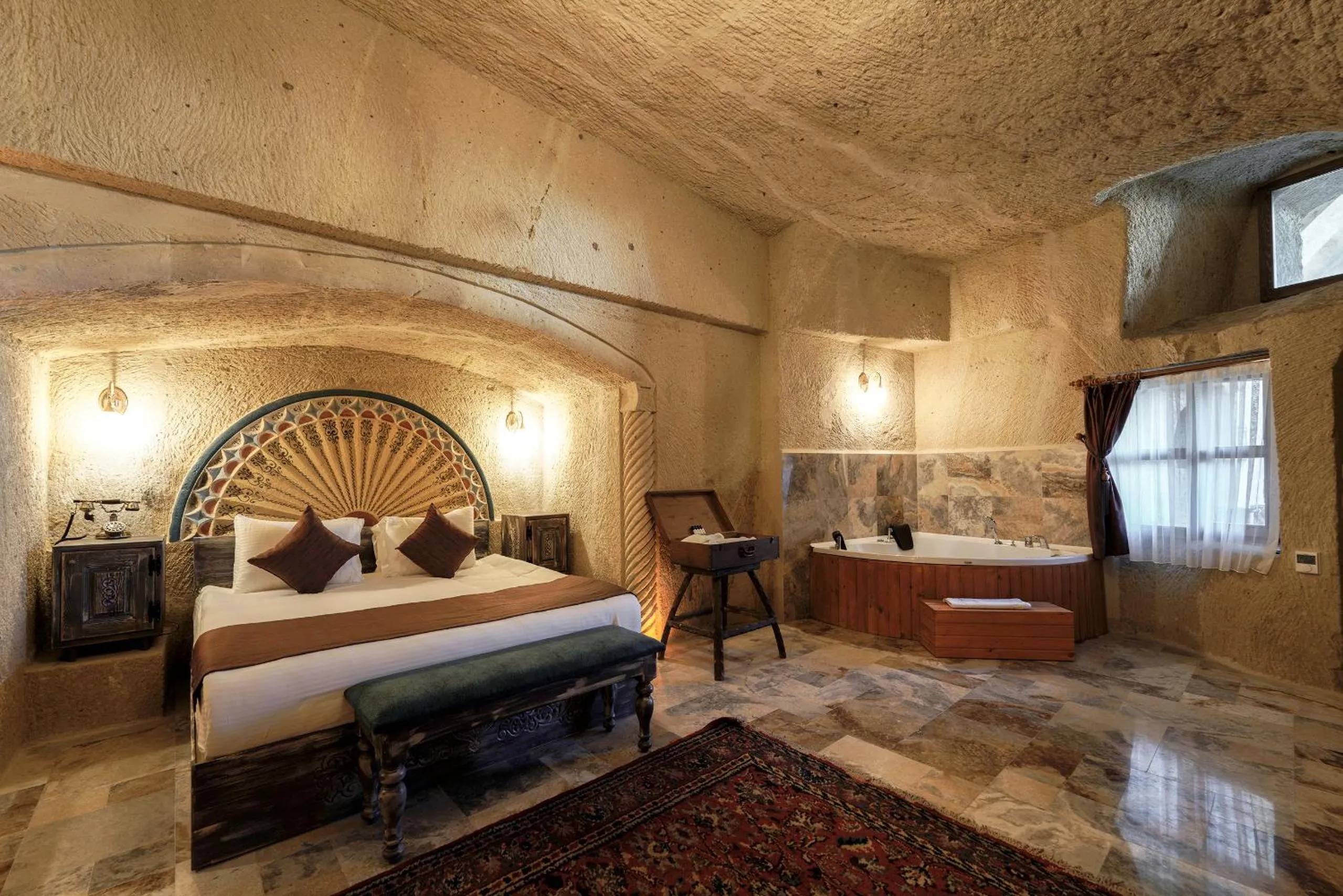 Bed in Doctor's Cave Cappadocia