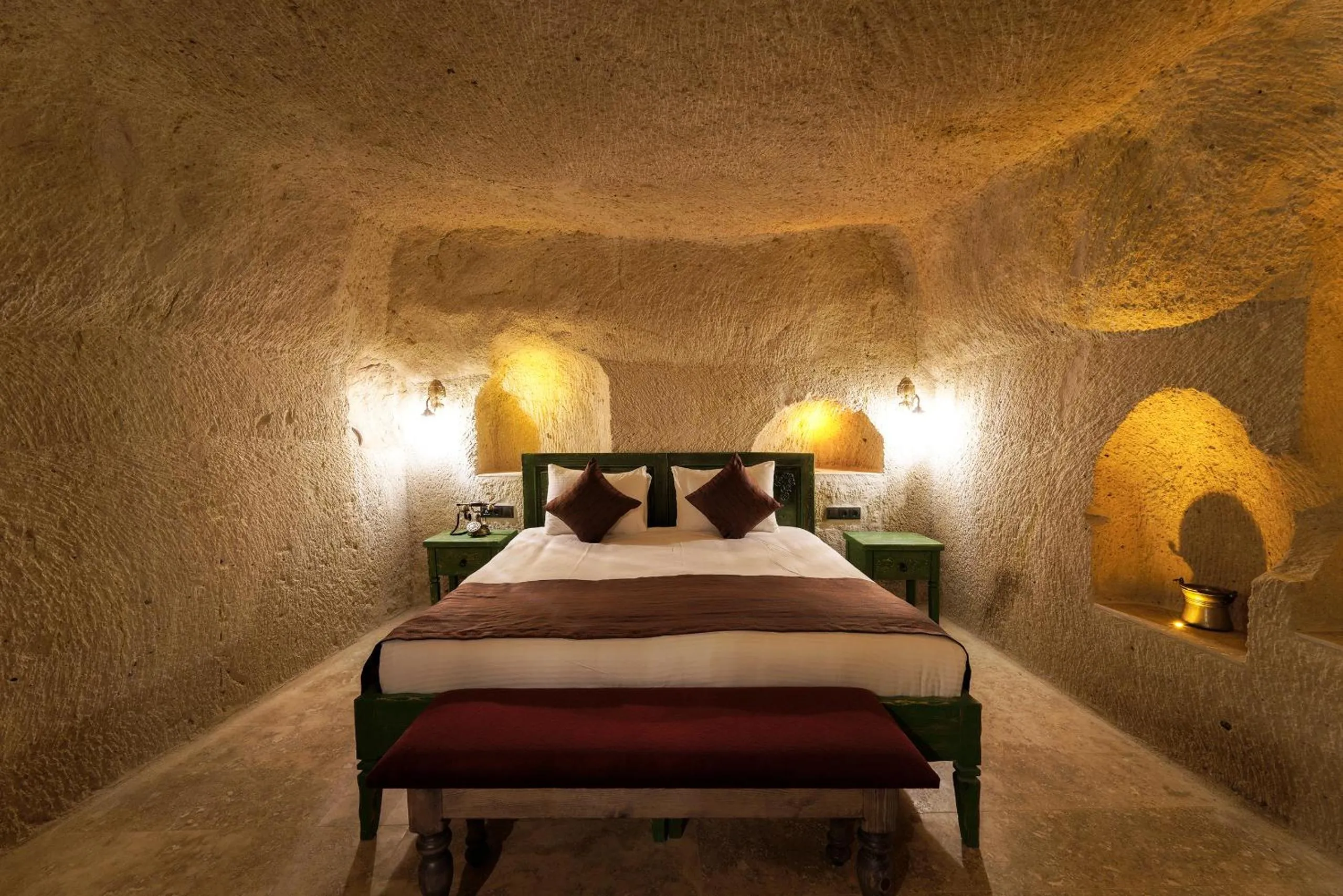 Bed in Doctor's Cave Cappadocia