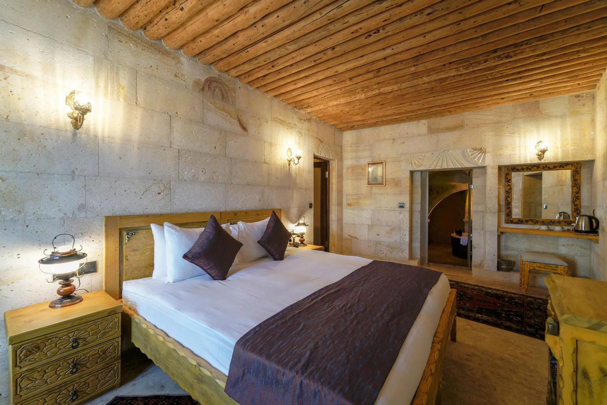 Bed in Doctor's Cave Cappadocia