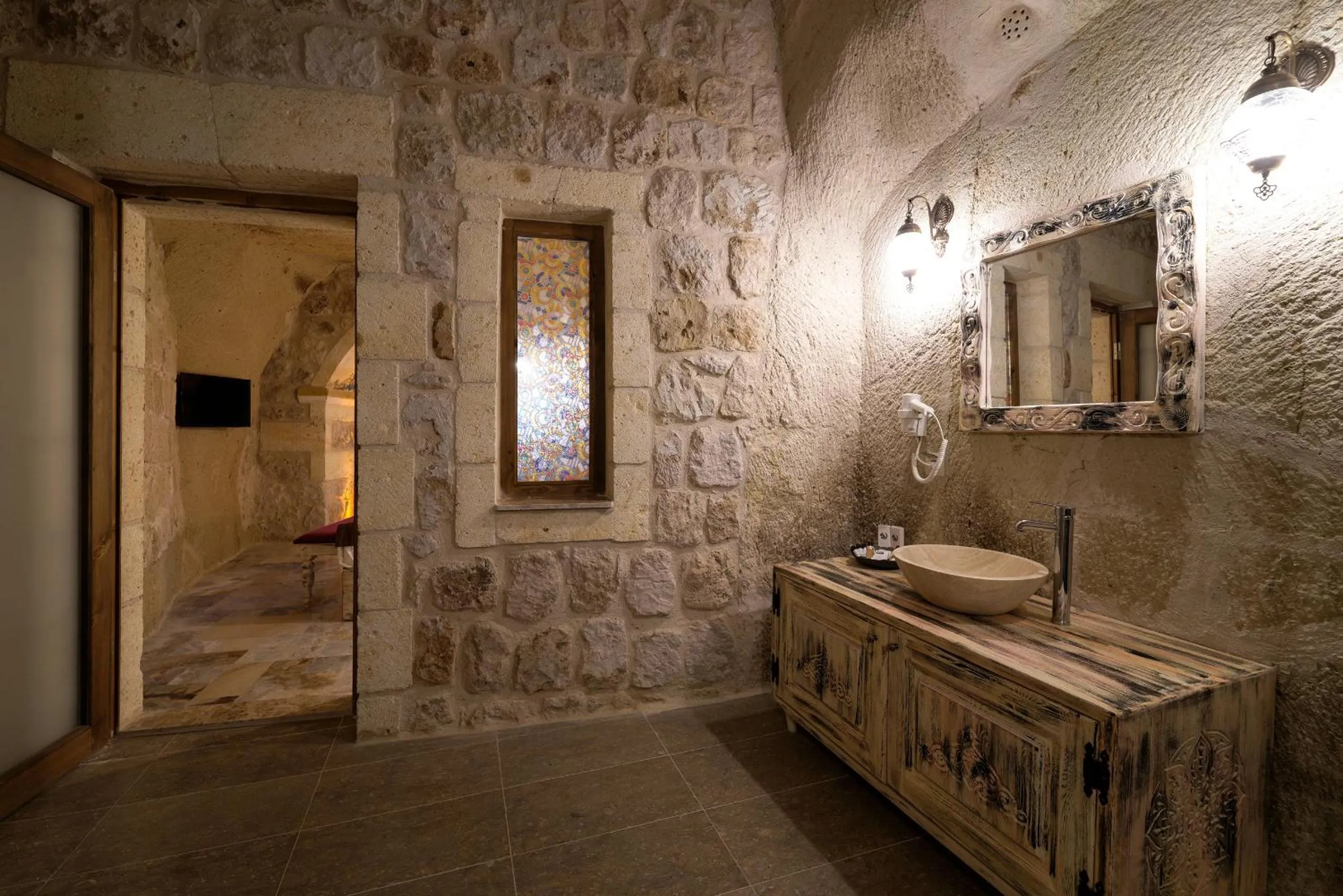 Shower in Doctor's Cave Cappadocia