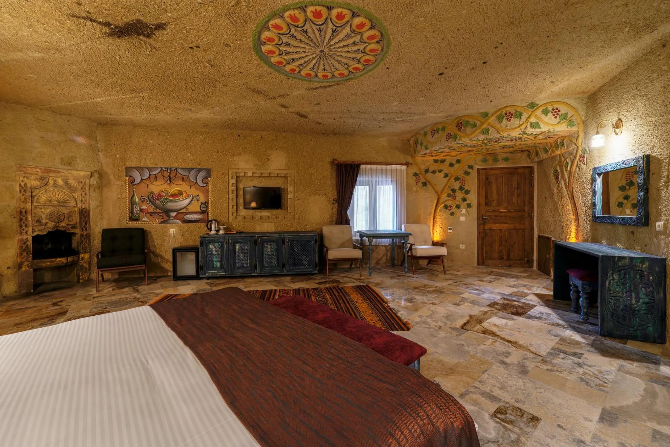 Bed in Doctor's Cave Cappadocia