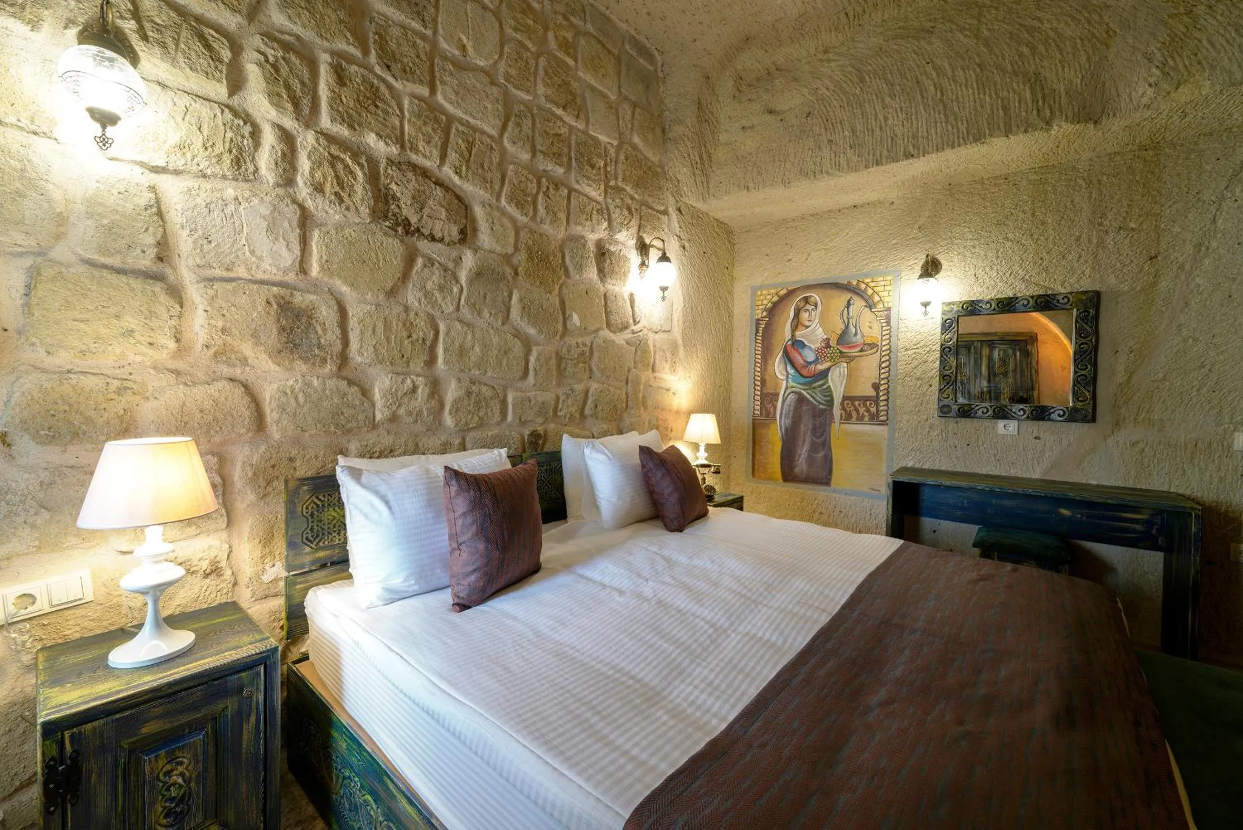 Bed in Doctor's Cave Cappadocia