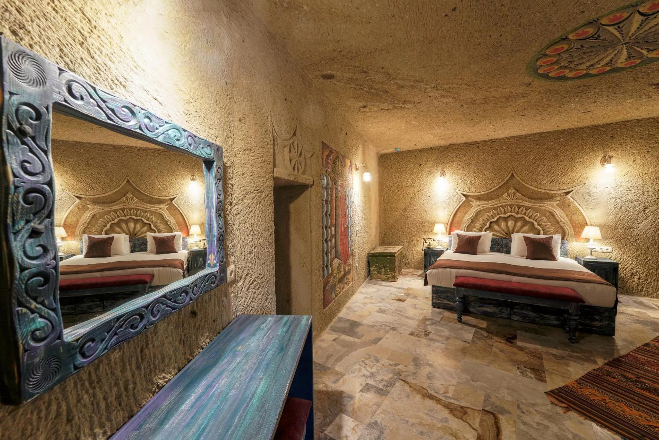 Bed in Doctor's Cave Cappadocia