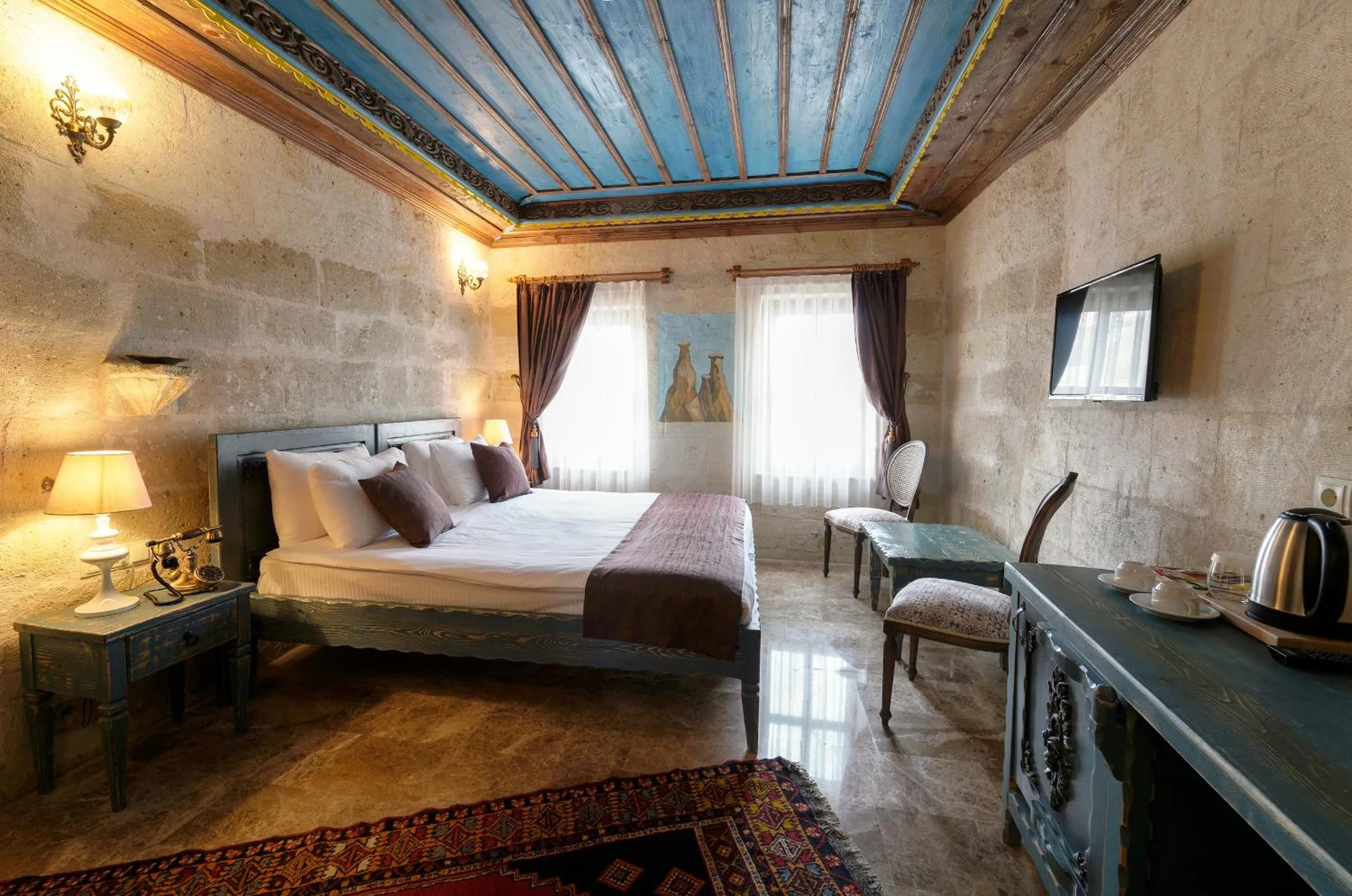 Bed in Doctor's Cave Cappadocia