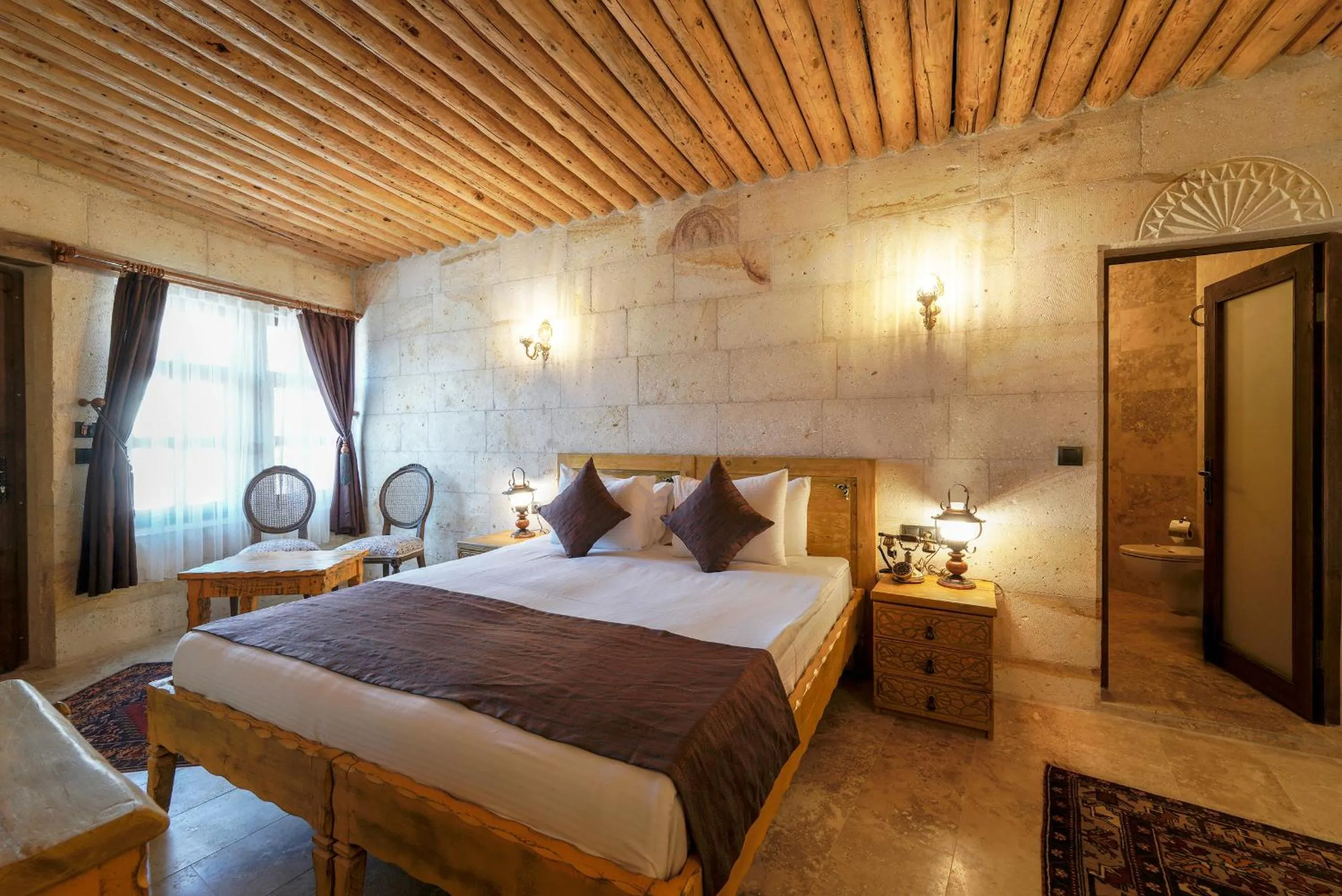 Bed in Doctor's Cave Cappadocia