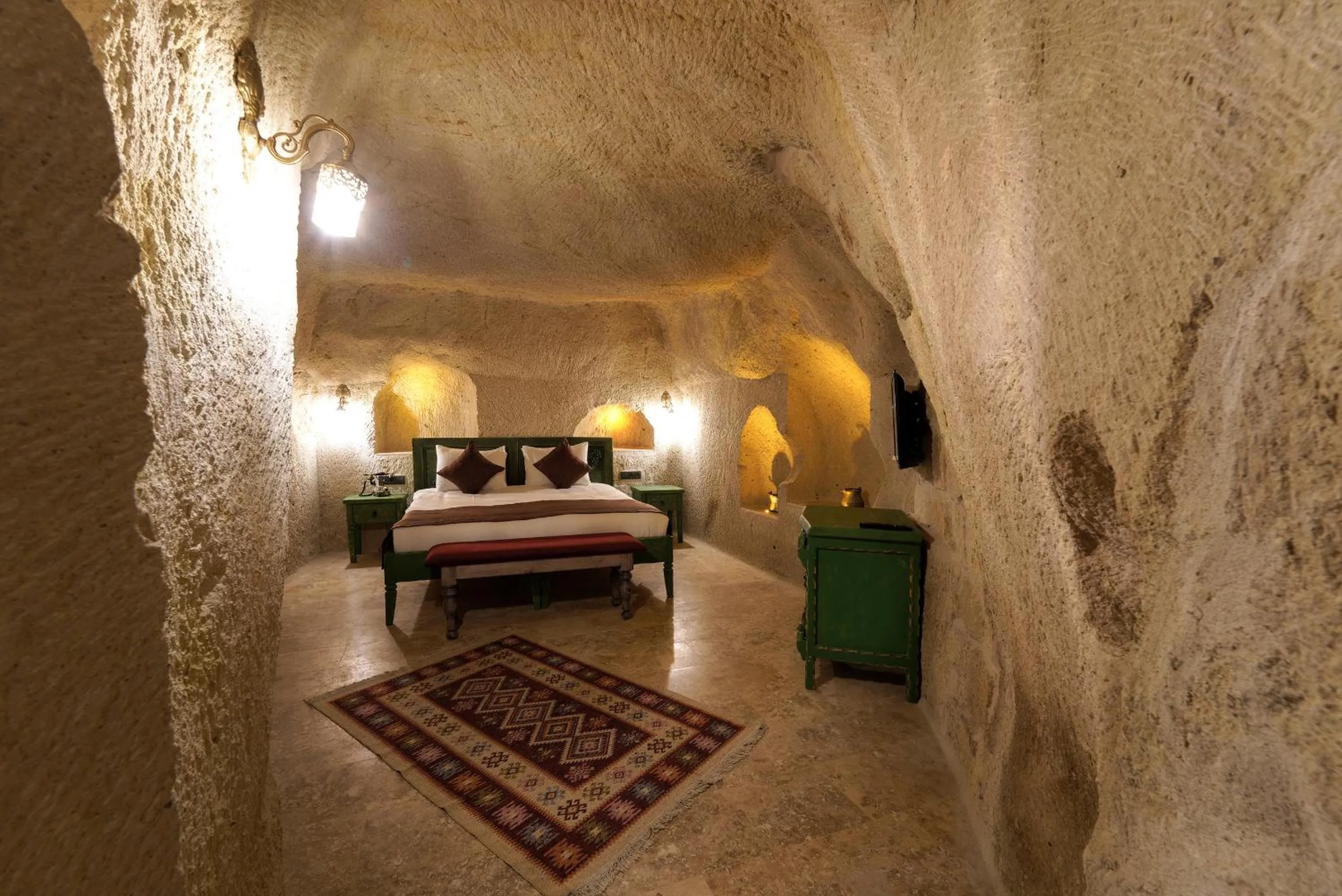 Bed in Doctor's Cave Cappadocia