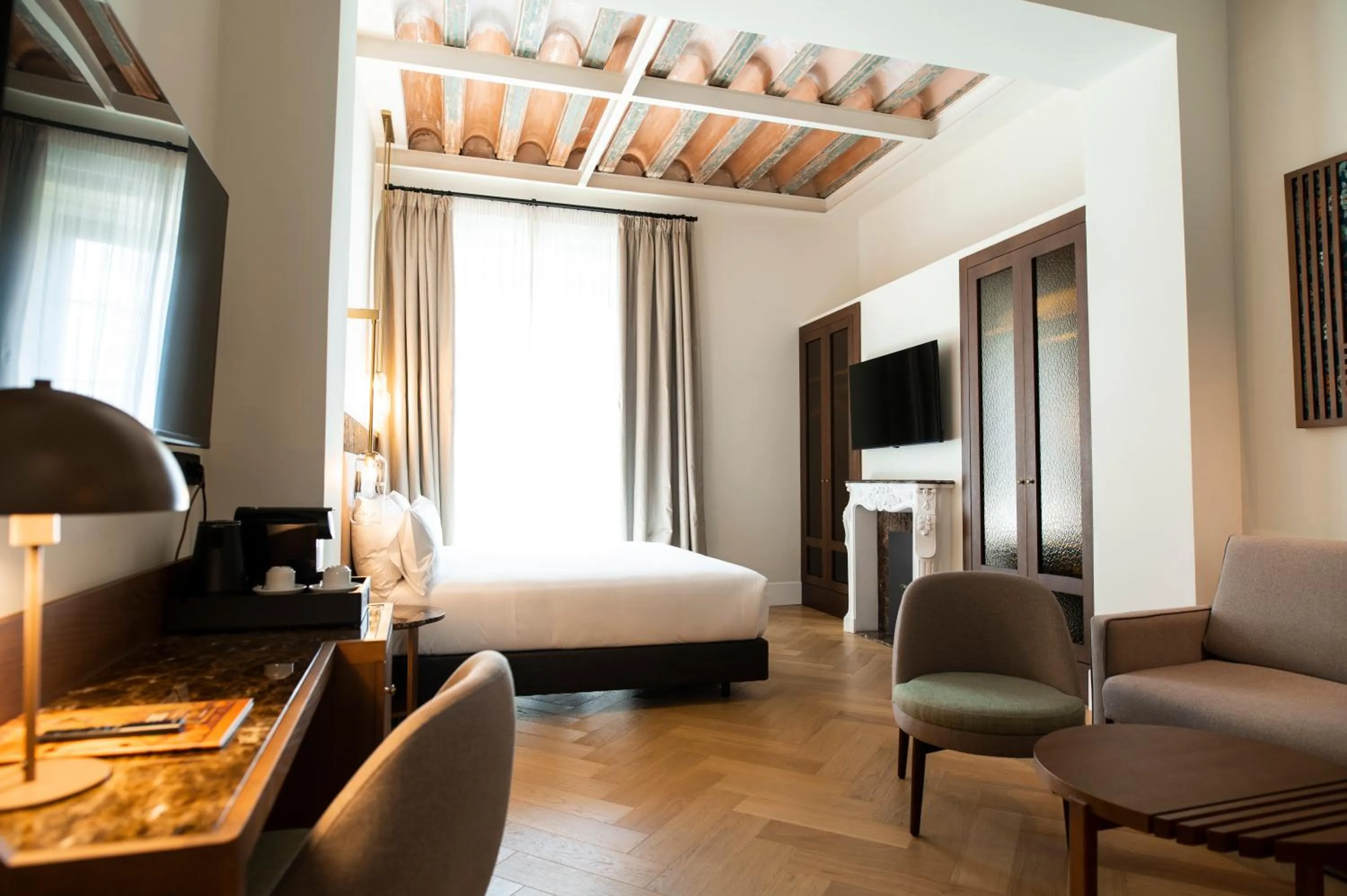 Coffee/tea facilities, Bed in Legado Magdalena Hotel