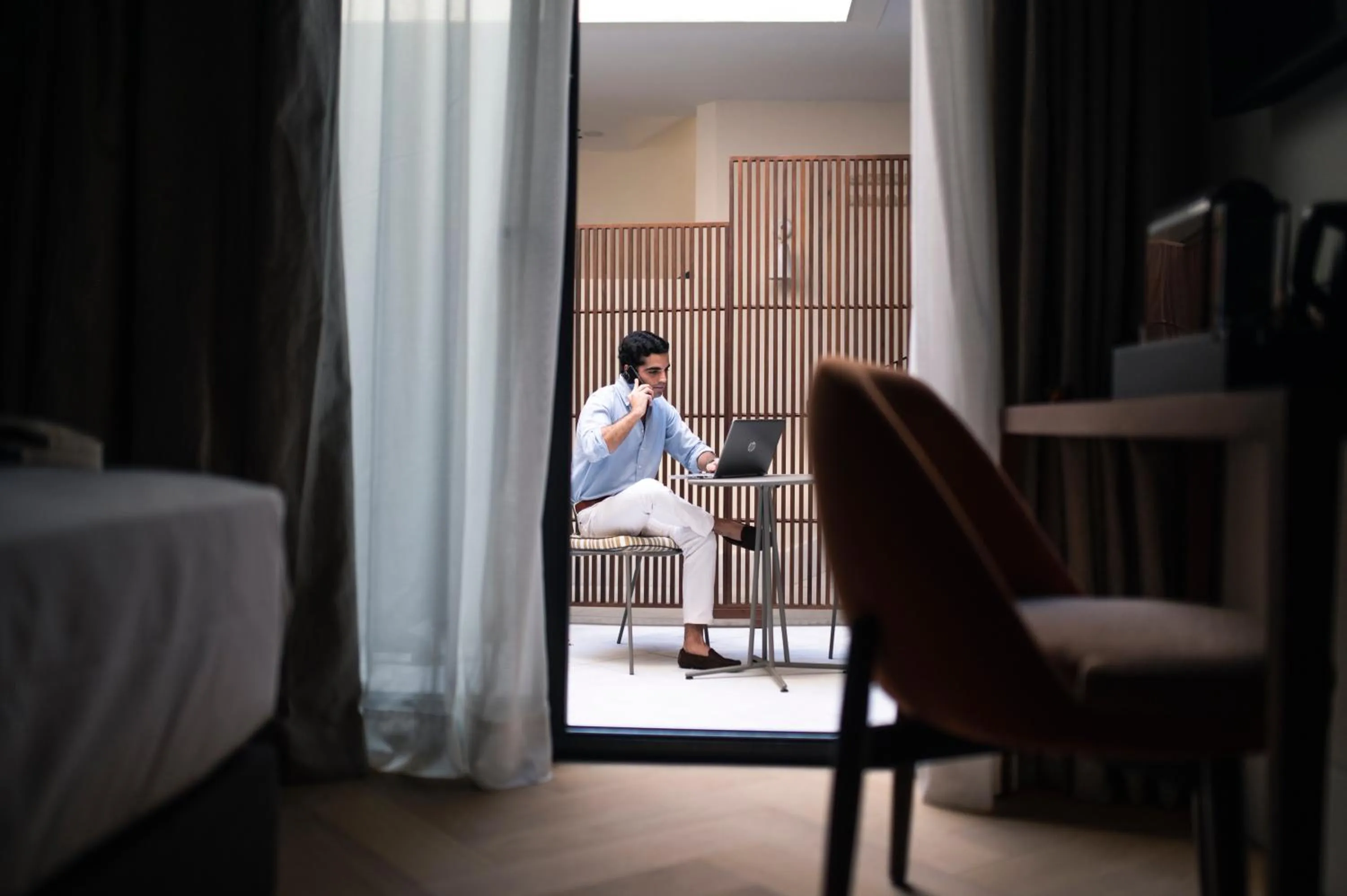 Patio, Bed in Legado Magdalena Hotel
