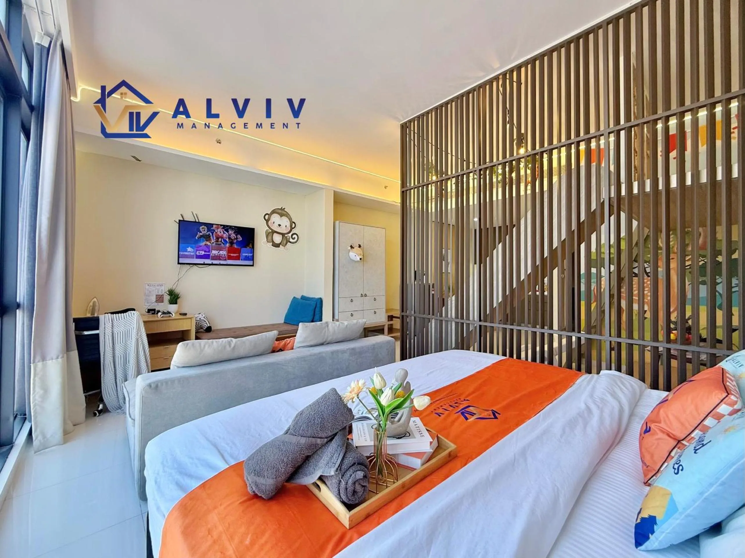 Bed in Alviv 99 Suites I Family Suite I 4-7 pax I 5minsMelakaCruise I JonkerSt